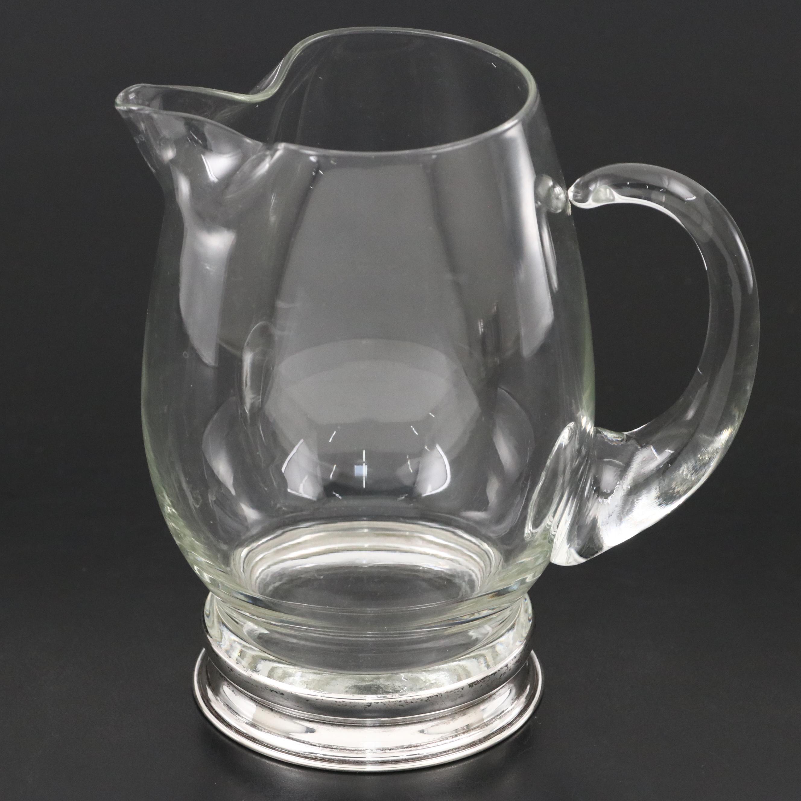 Wallace Sterling and Gorham Silver Plate "Paul Revere" Bowls and Glass Pitcher