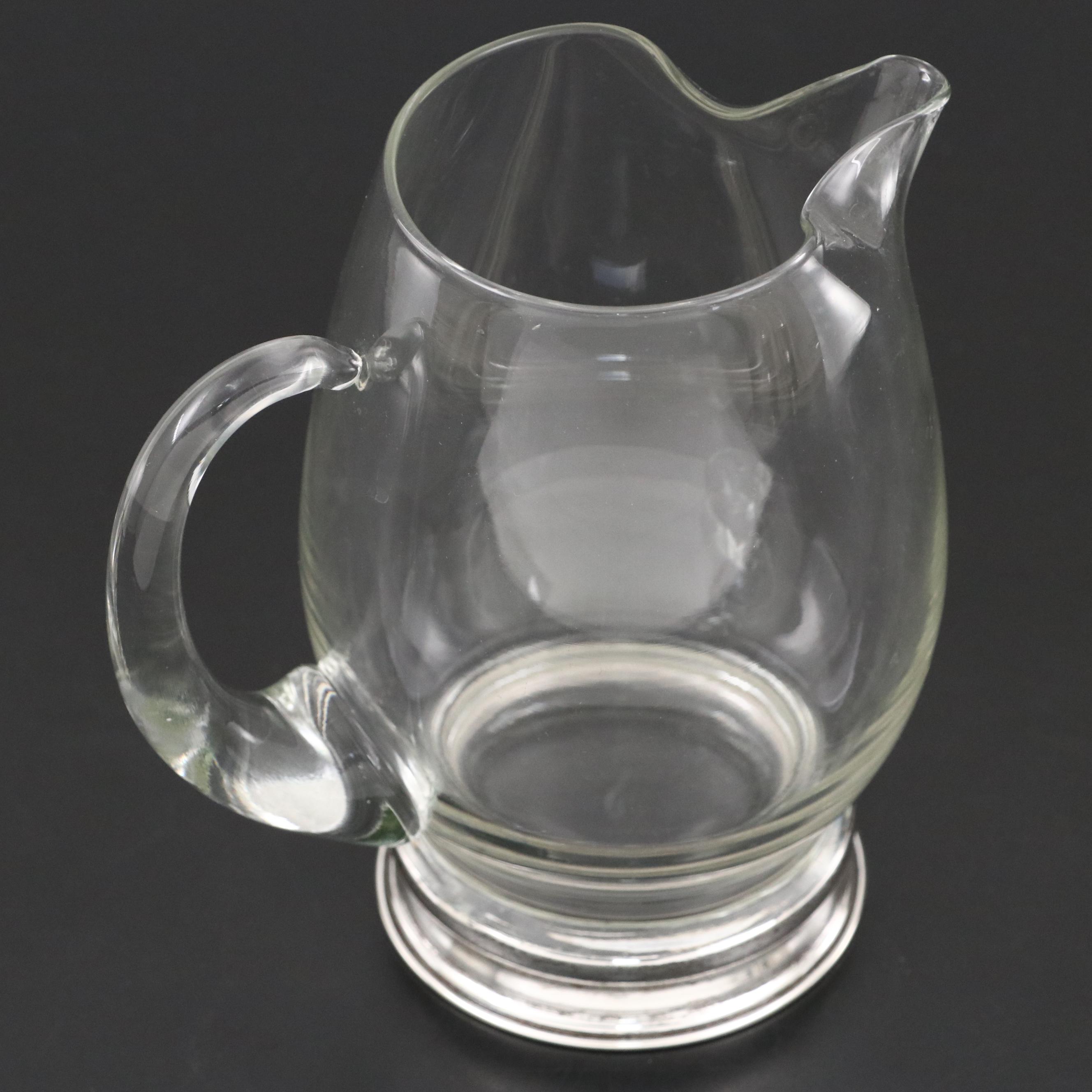 Wallace Sterling and Gorham Silver Plate "Paul Revere" Bowls and Glass Pitcher