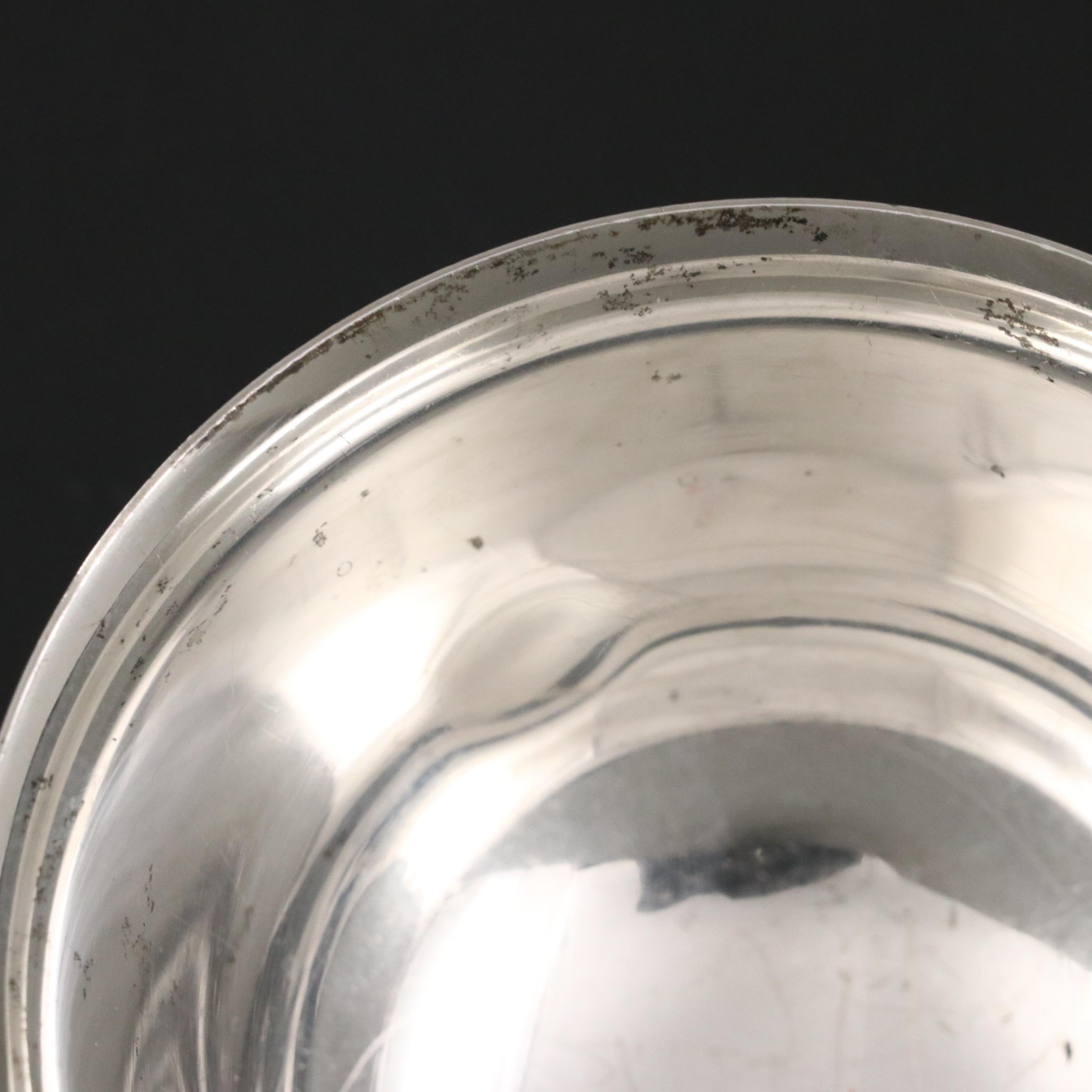 Wallace Sterling and Gorham Silver Plate "Paul Revere" Bowls and Glass Pitcher