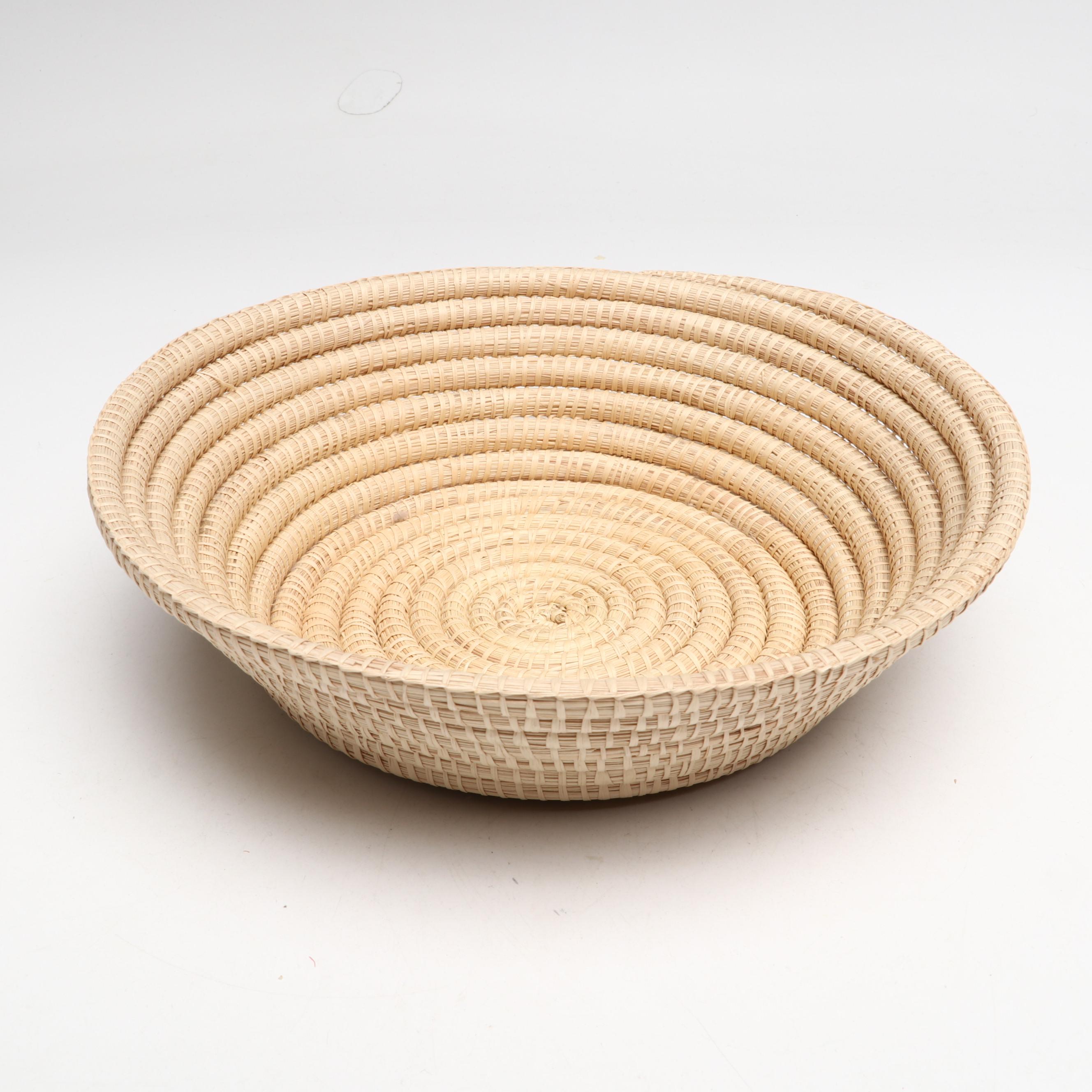 Dyed and Natural Woven Seagrass Gourds, Acorns and More with Reed Bowl