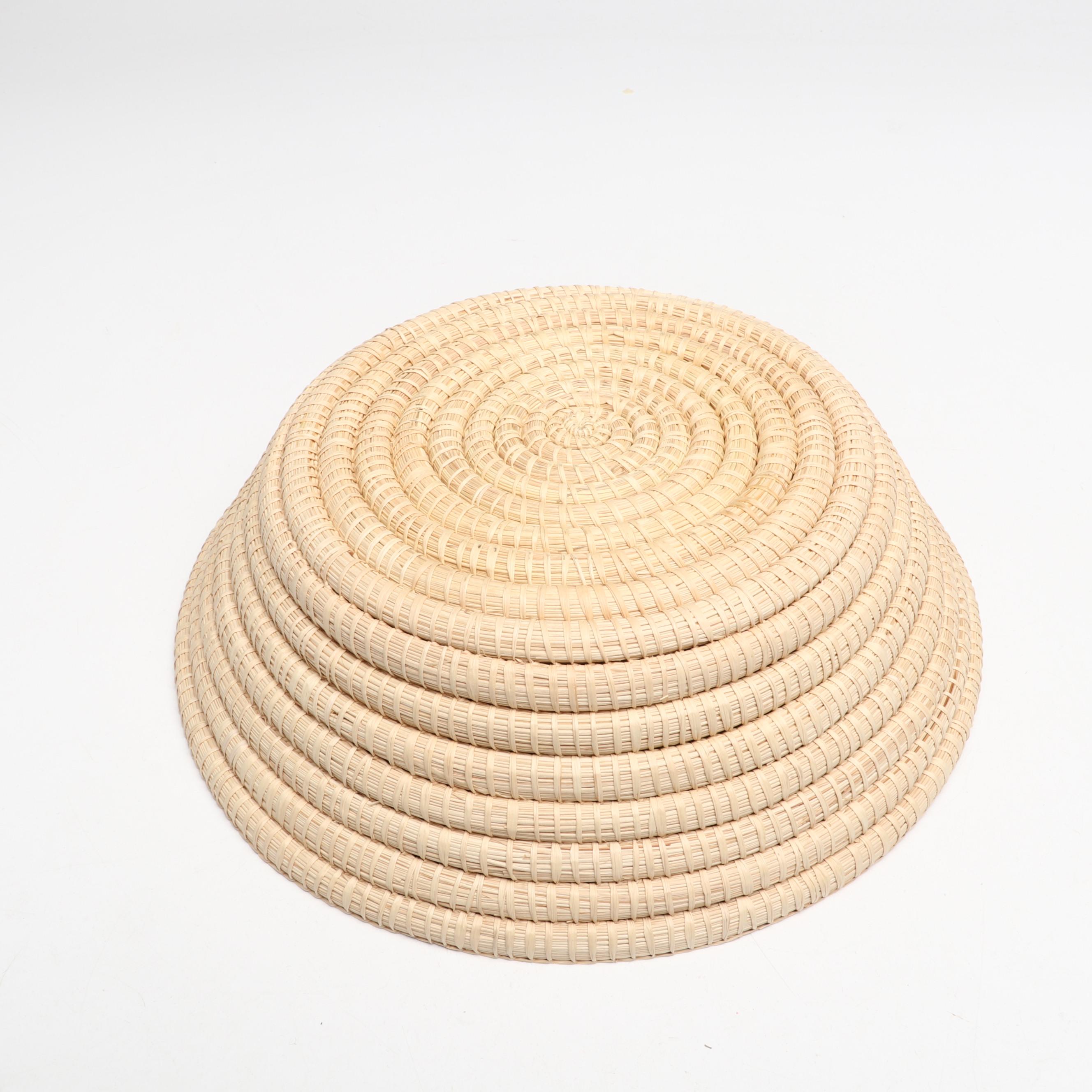 Dyed and Natural Woven Seagrass Gourds, Acorns and More with Reed Bowl