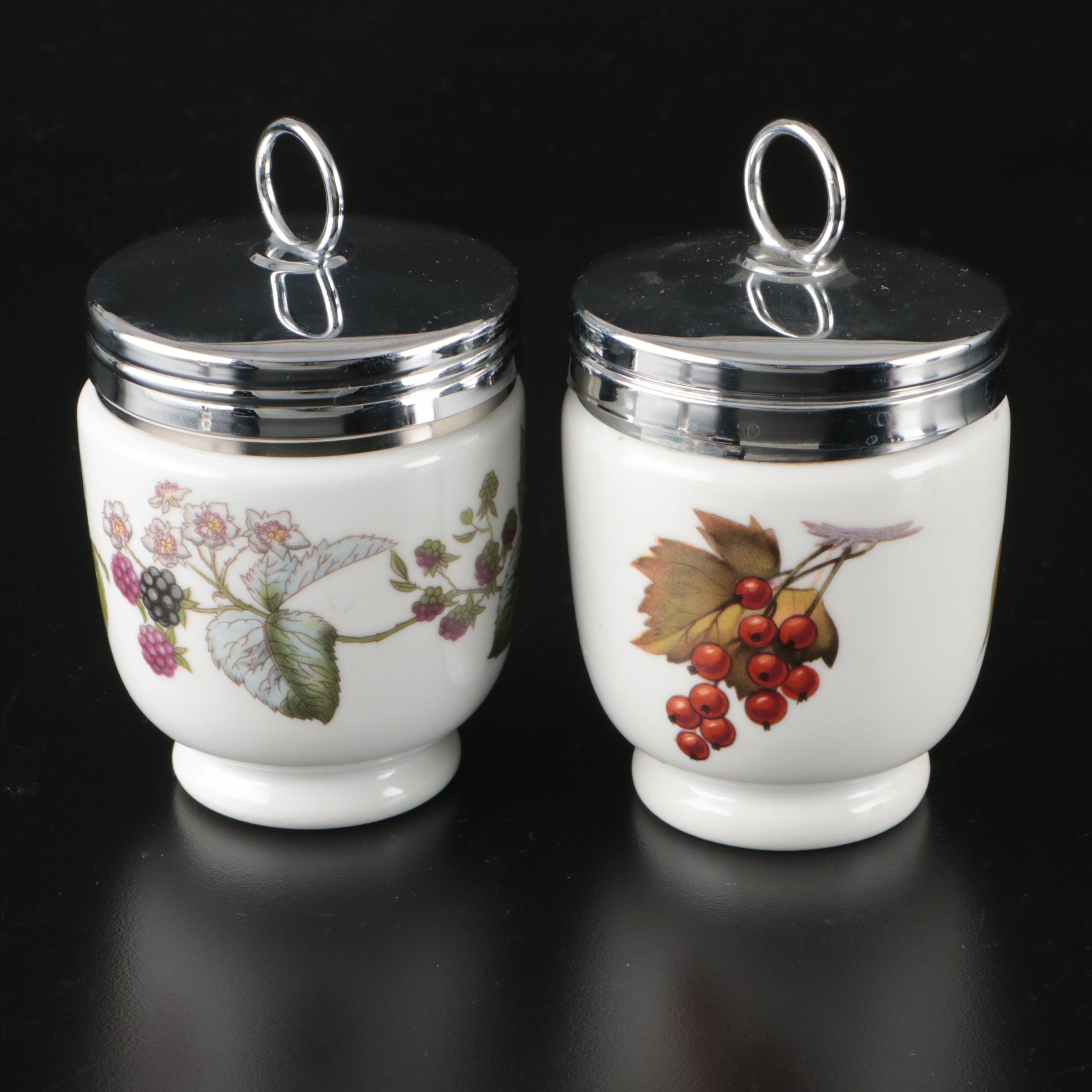 Crescent Silver Plate Creamer and Sugar Bowl, Royal Worcester Jars, and More