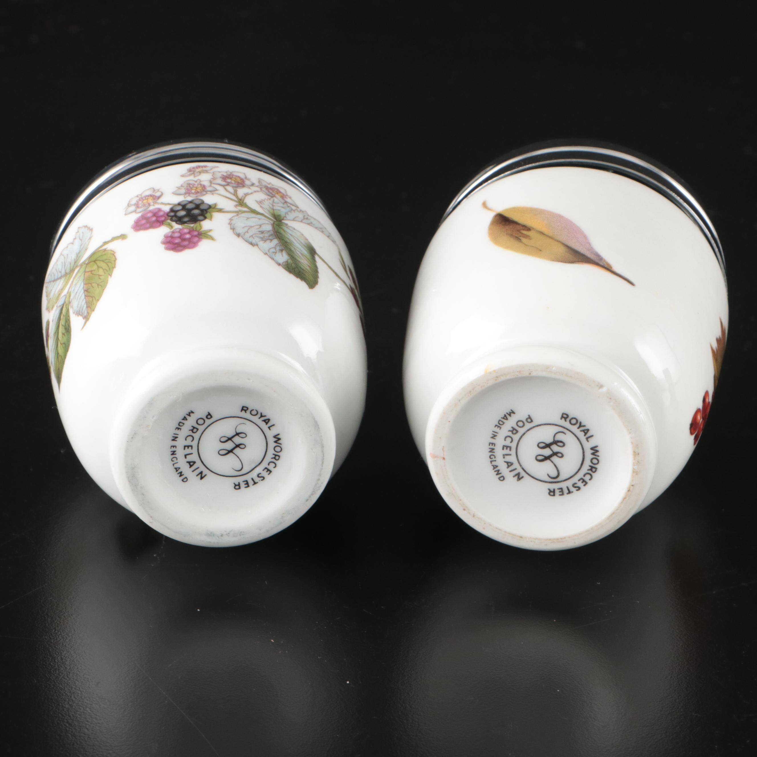 Crescent Silver Plate Creamer and Sugar Bowl, Royal Worcester Jars, and More