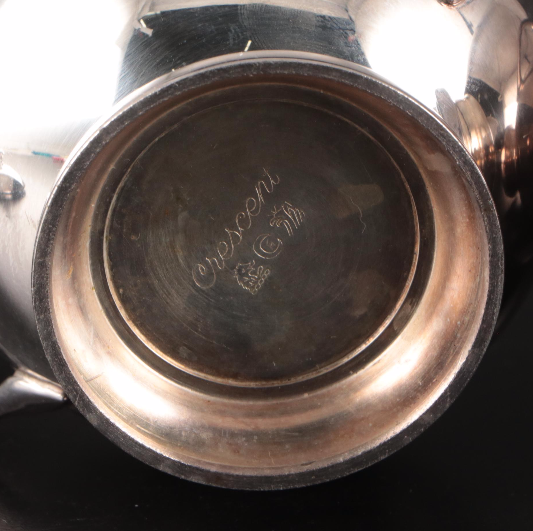 Crescent Silver Plate Creamer and Sugar Bowl, Royal Worcester Jars, and More