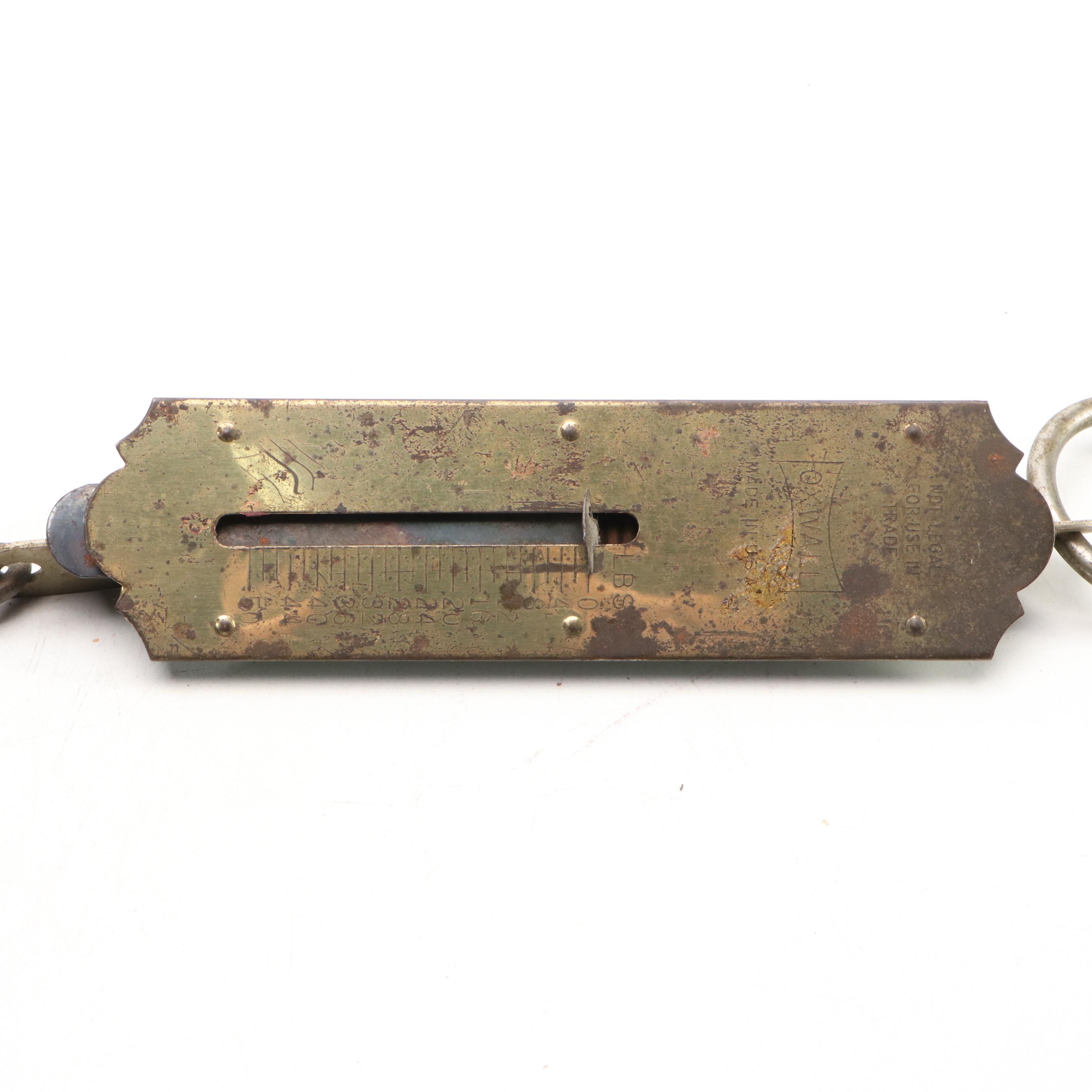 Oxwall Hanging Scale with Livestock Bell, Panning Sieve, Oil Can and More