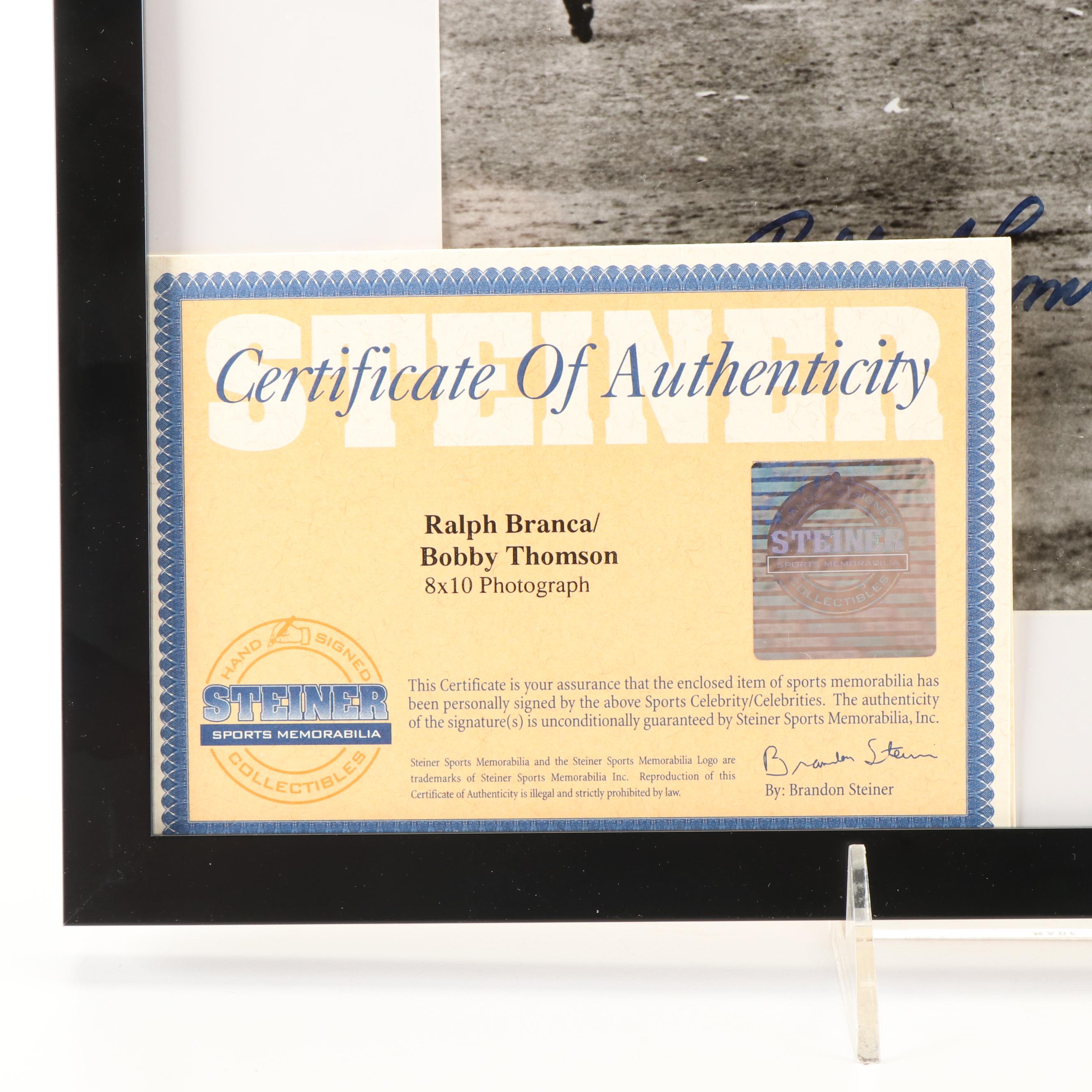 Ralph Branca & Bobby Thomson Signed “Shot Heard ‘Round the World” Print, Steiner