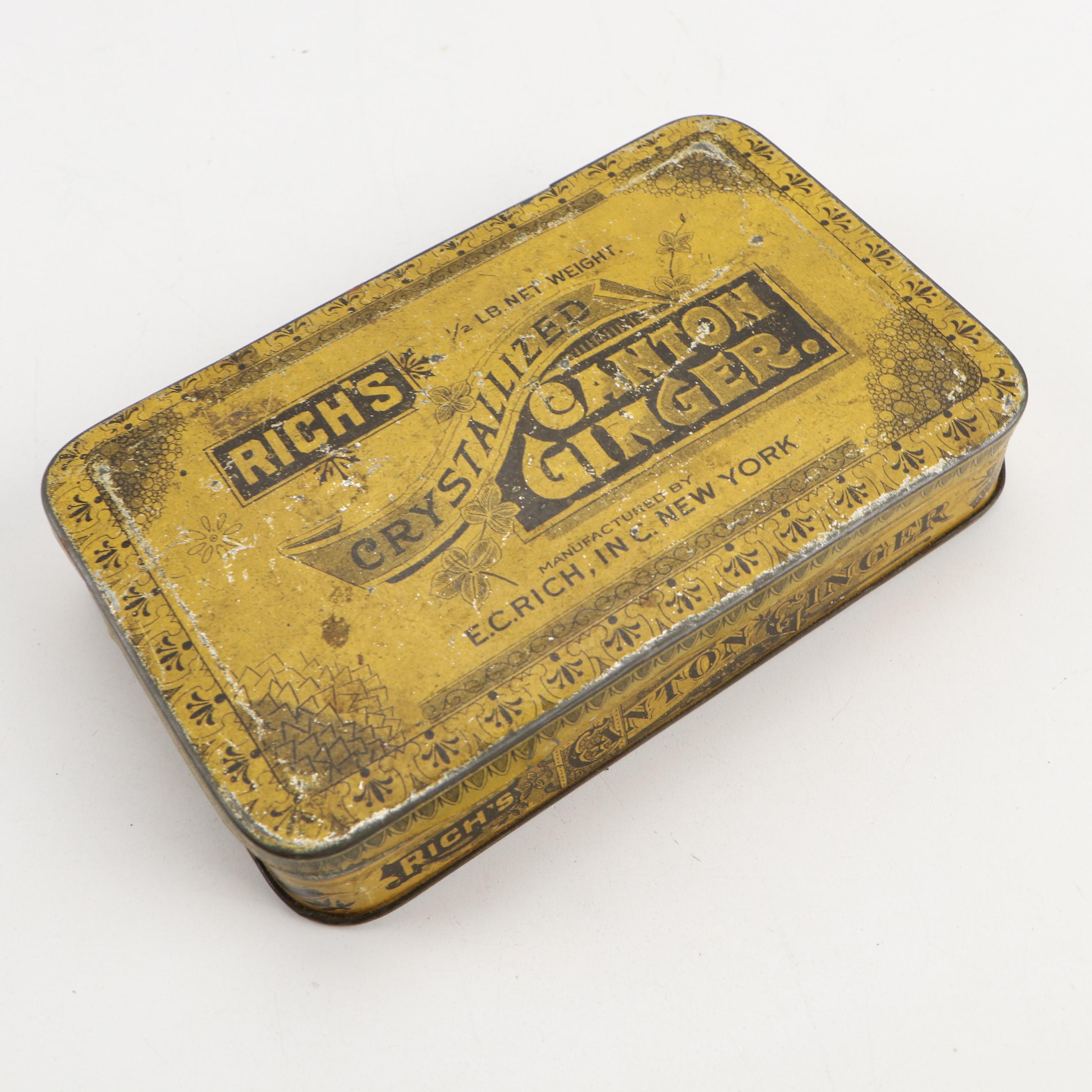Crosse and Blackwell Biscuit, Bunte Candy, Vanity and Other Tin Boxes