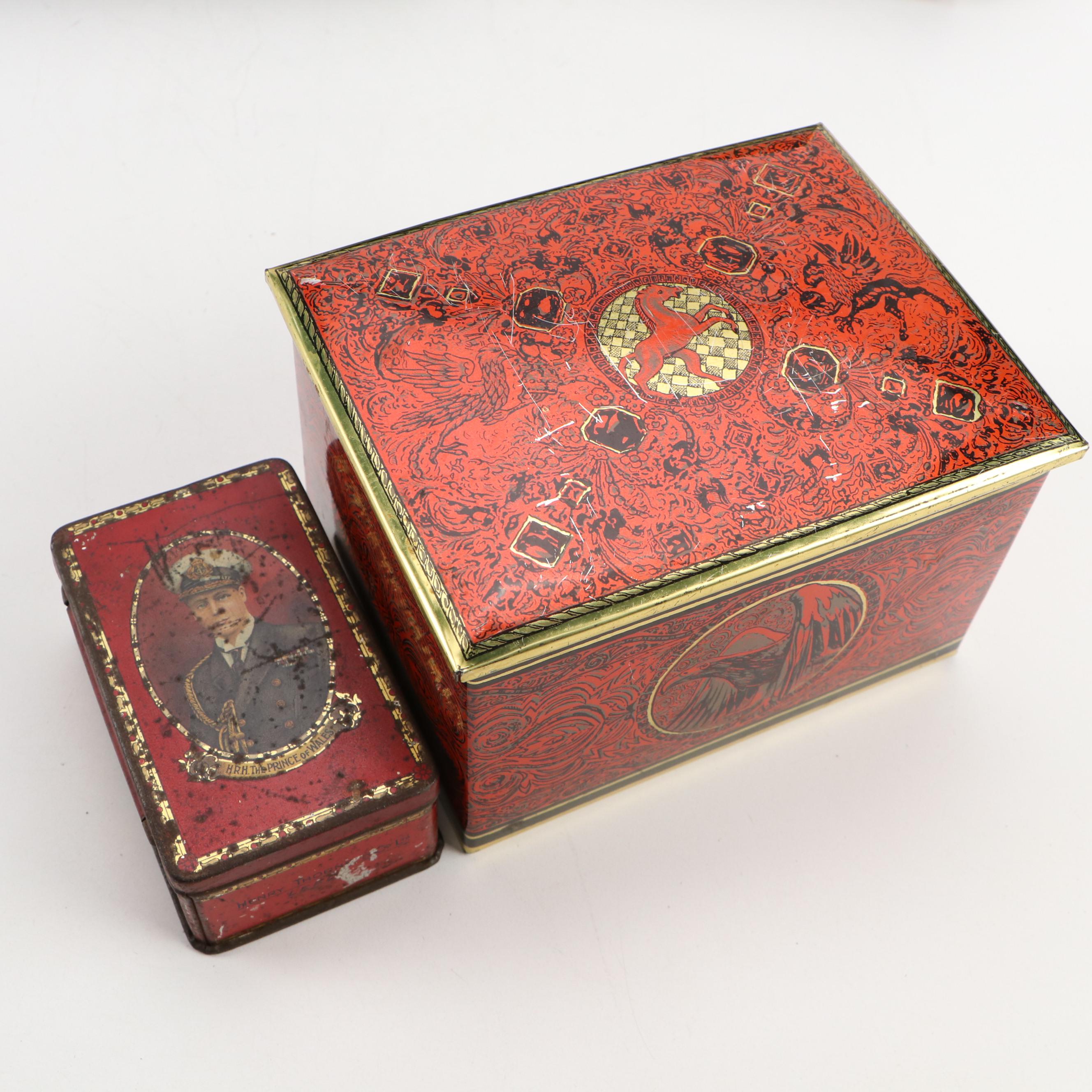 Crosse and Blackwell Biscuit, Bunte Candy, Vanity and Other Tin Boxes