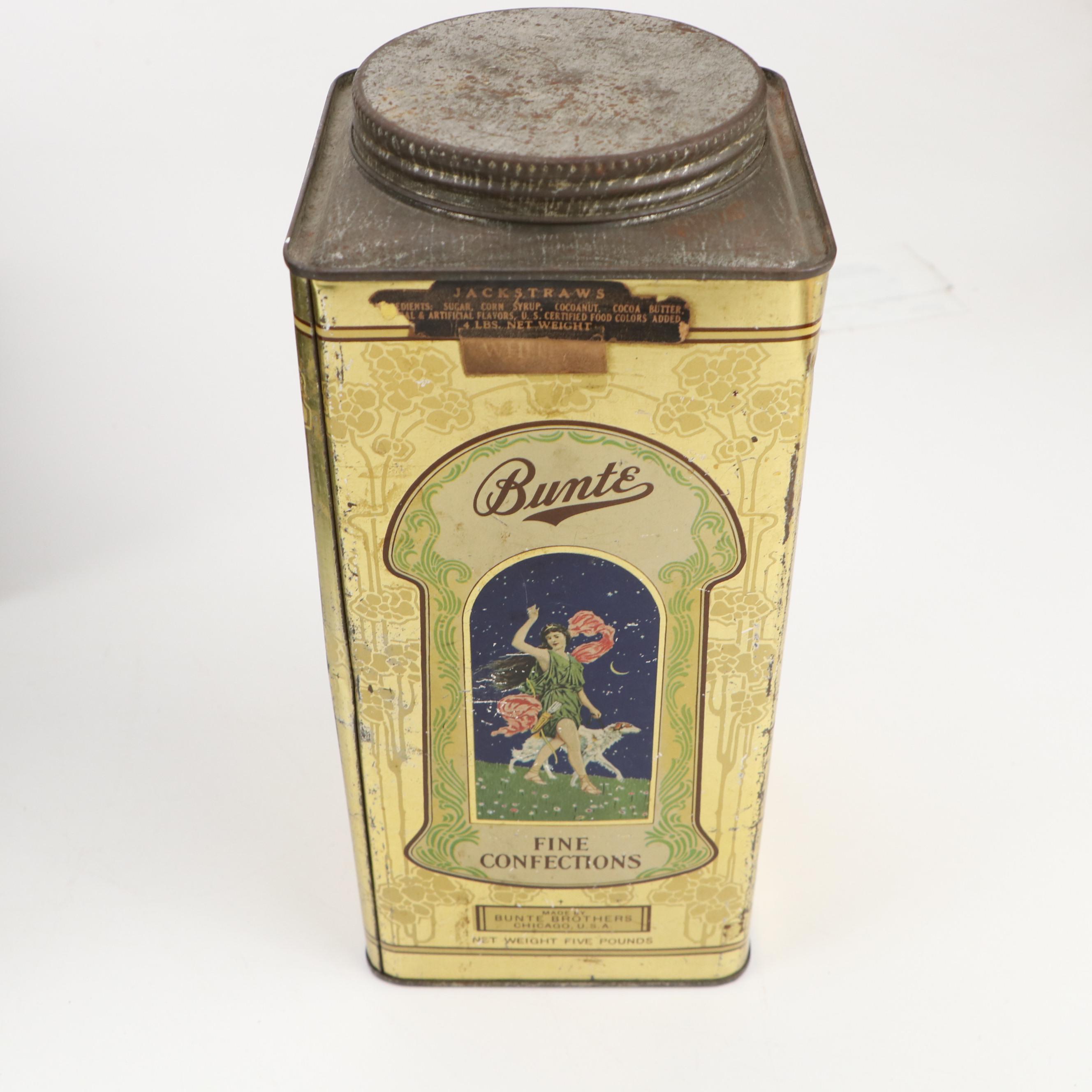 Crosse and Blackwell Biscuit, Bunte Candy, Vanity and Other Tin Boxes