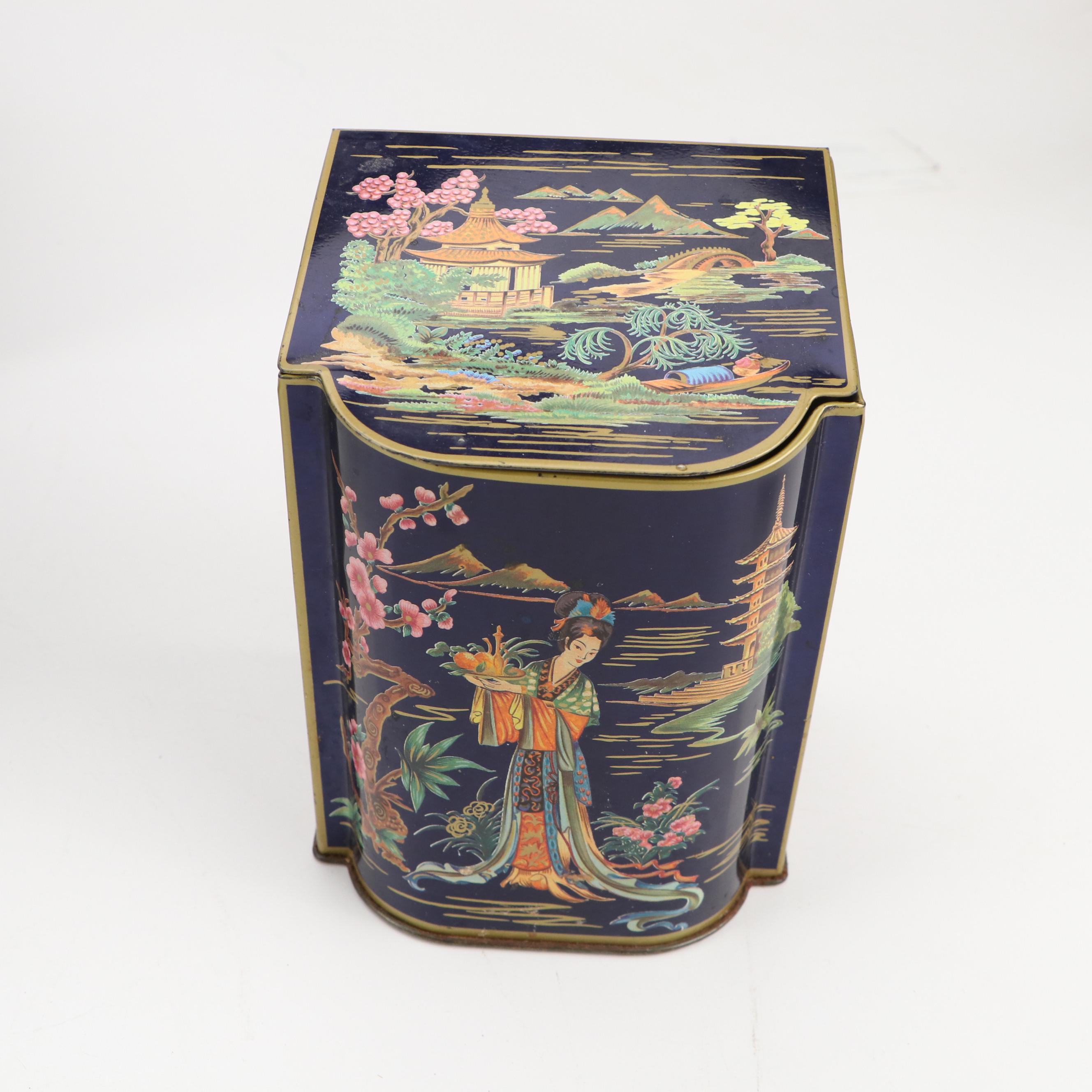 Crosse and Blackwell Biscuit, Bunte Candy, Vanity and Other Tin Boxes