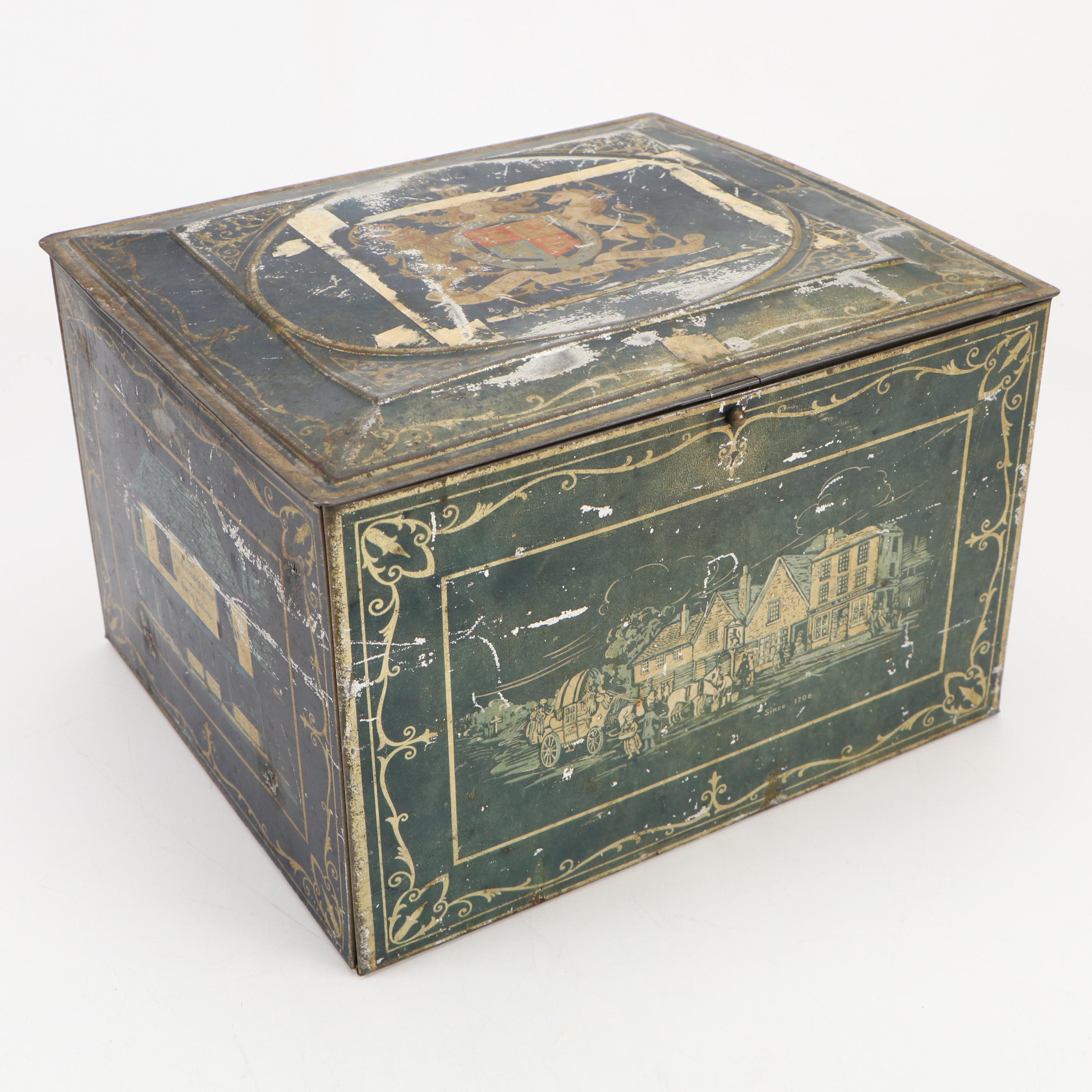 Crosse and Blackwell Biscuit, Bunte Candy, Vanity and Other Tin Boxes