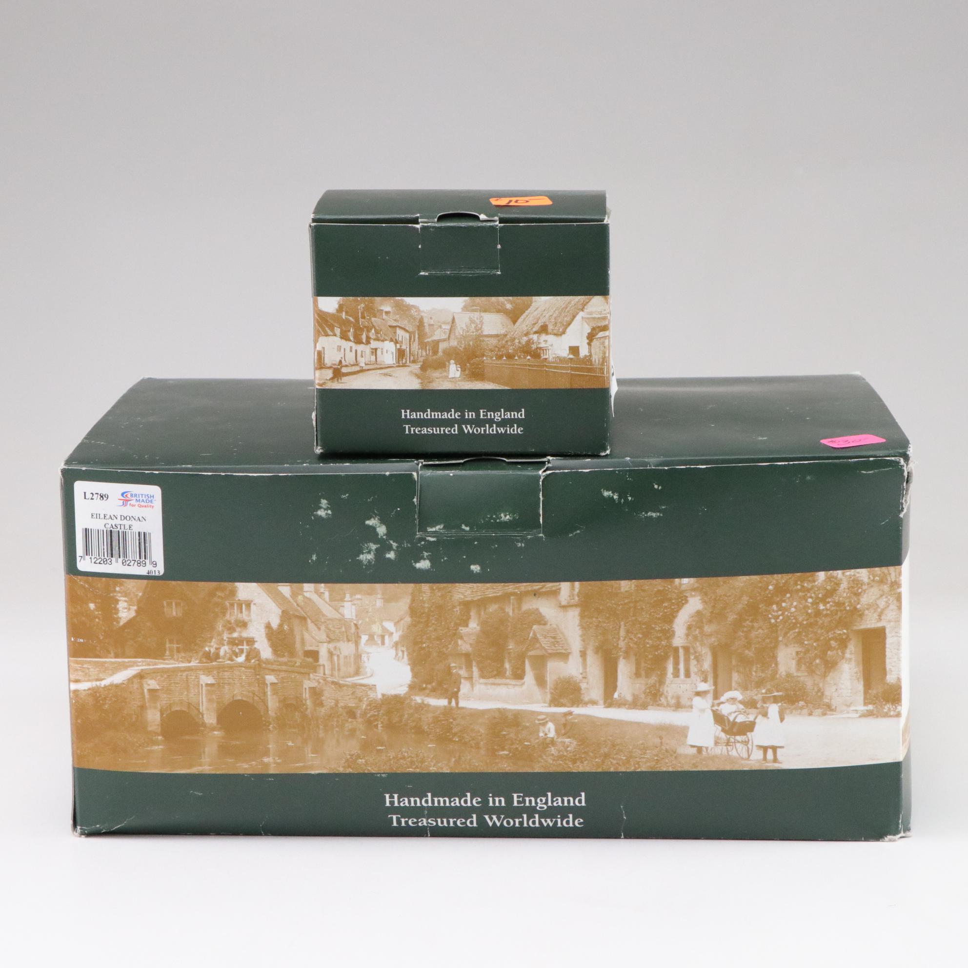 Lilliput Lane "Eilean Donan Castle" & "Little Shambles" in Miniature Village Set