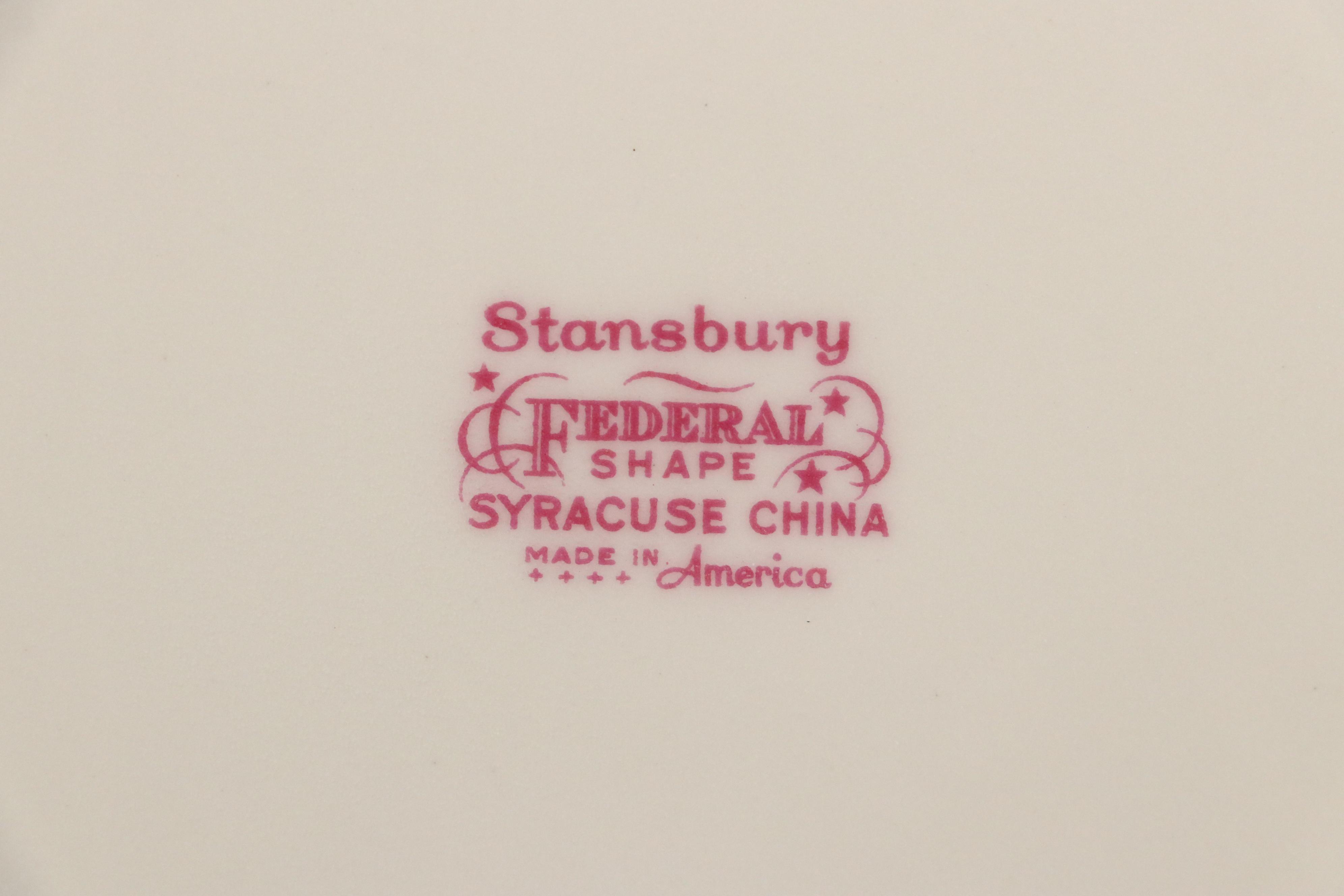 Syracuse Ceramic "Stansbury" and Other Dinnerware