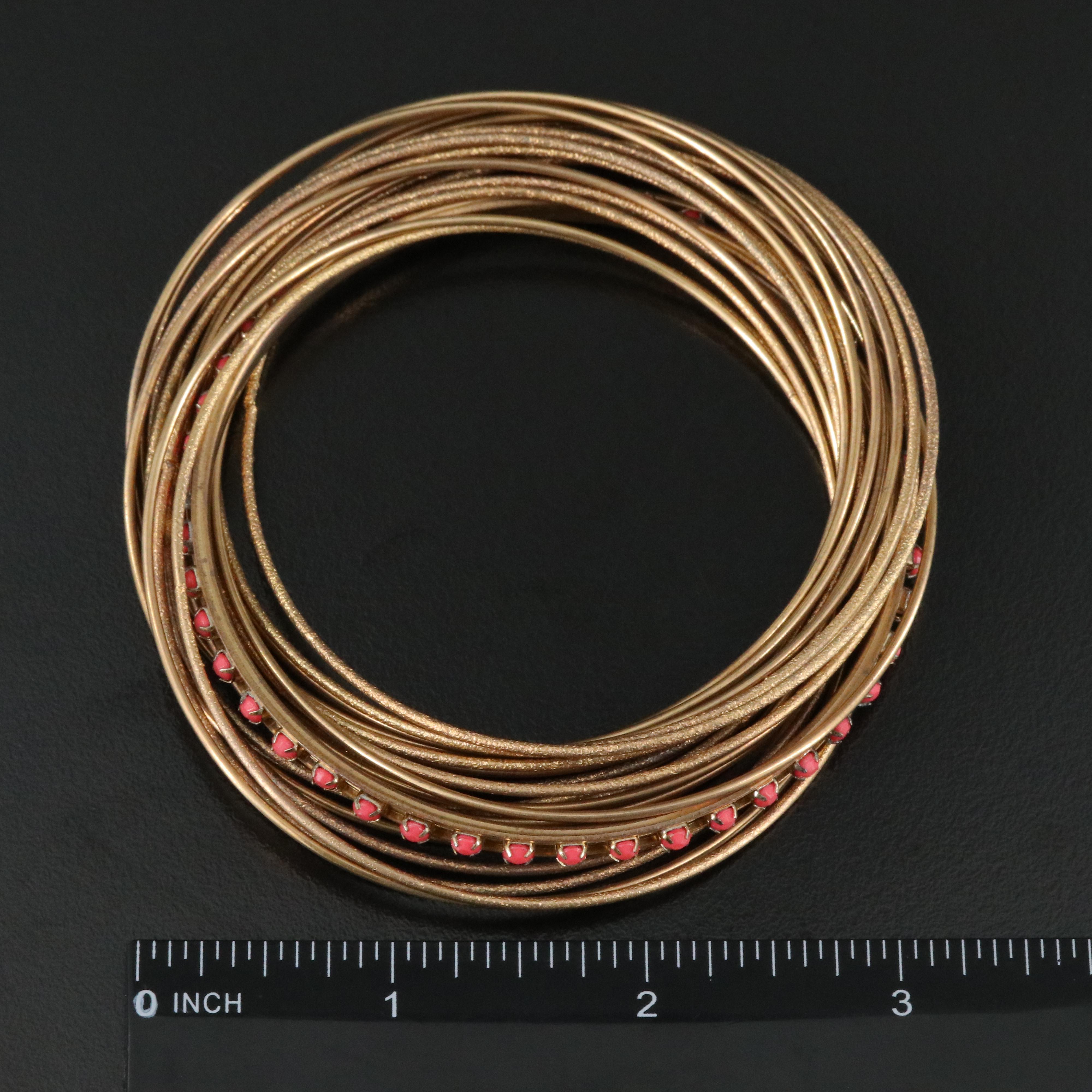 Rolling Bracelets with Glass Accents