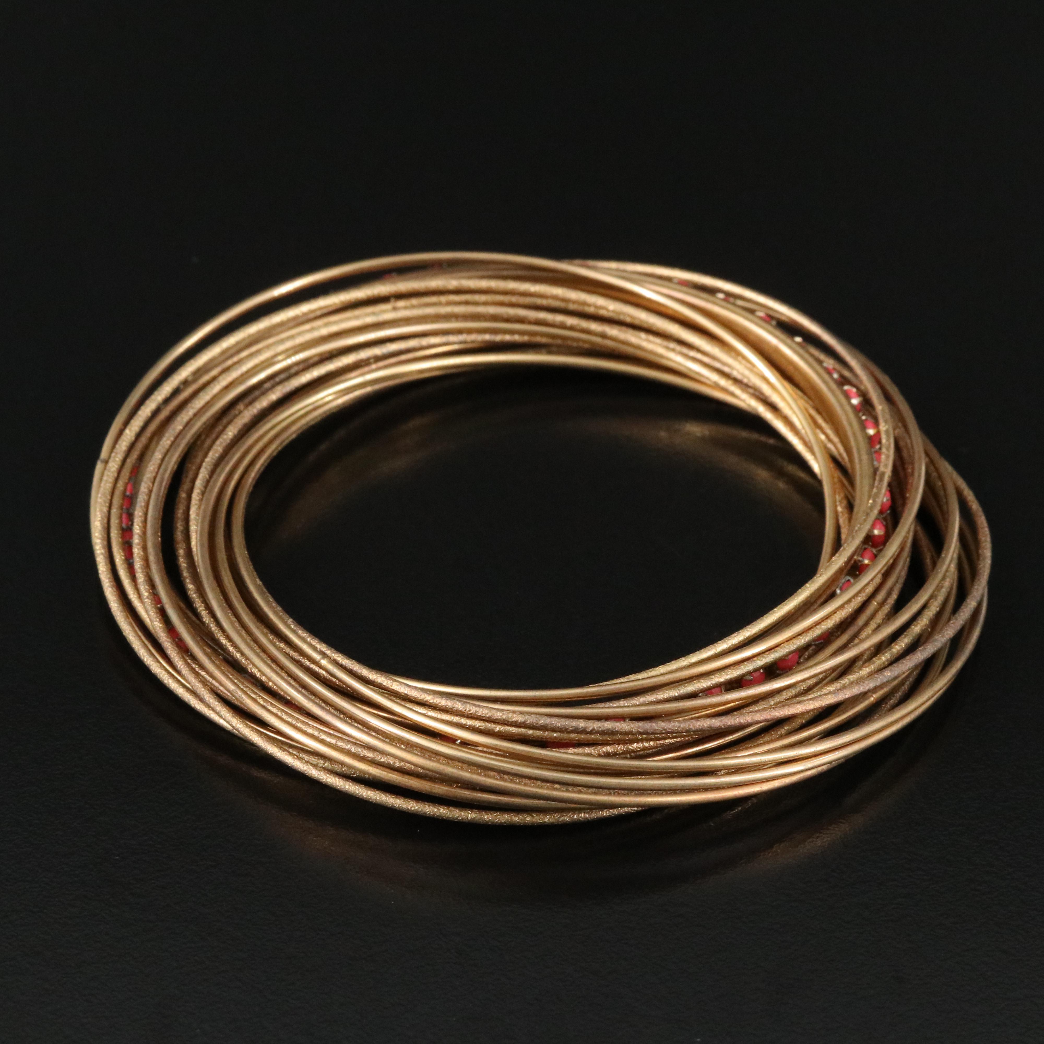 Rolling Bracelets with Glass Accents