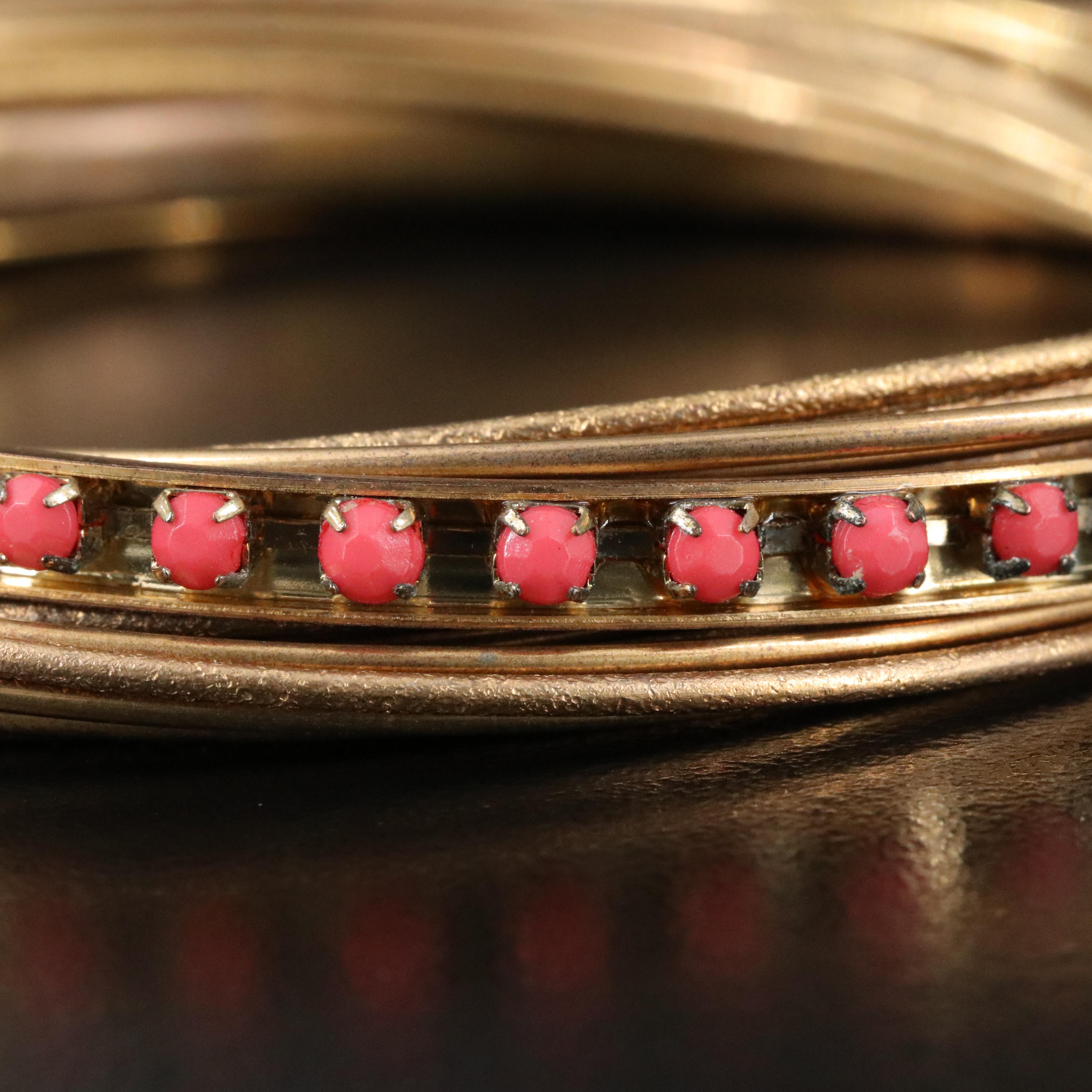 Rolling Bracelets with Glass Accents