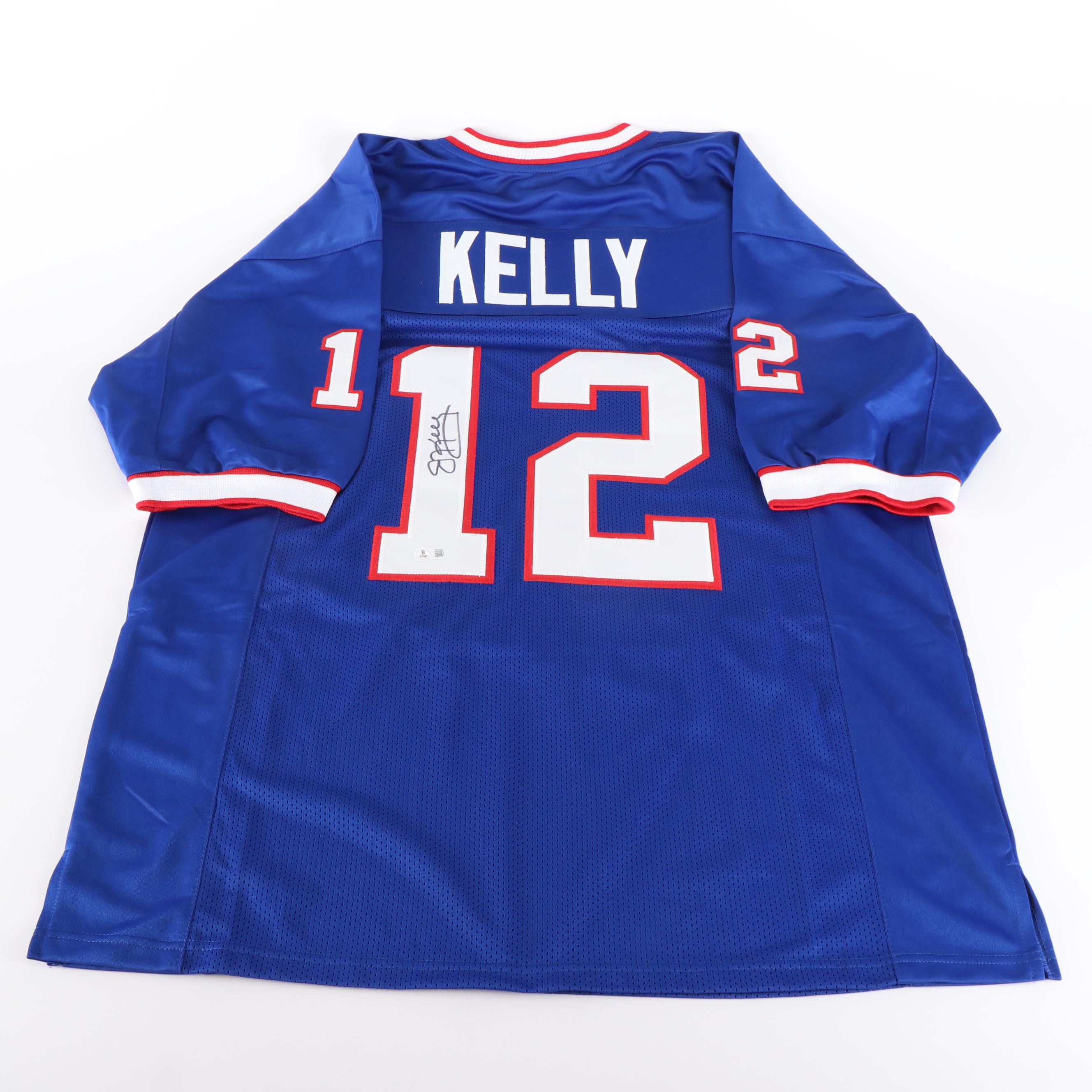 Jim Kelly Signed Buffalo Bills Football Jersey, Beckett