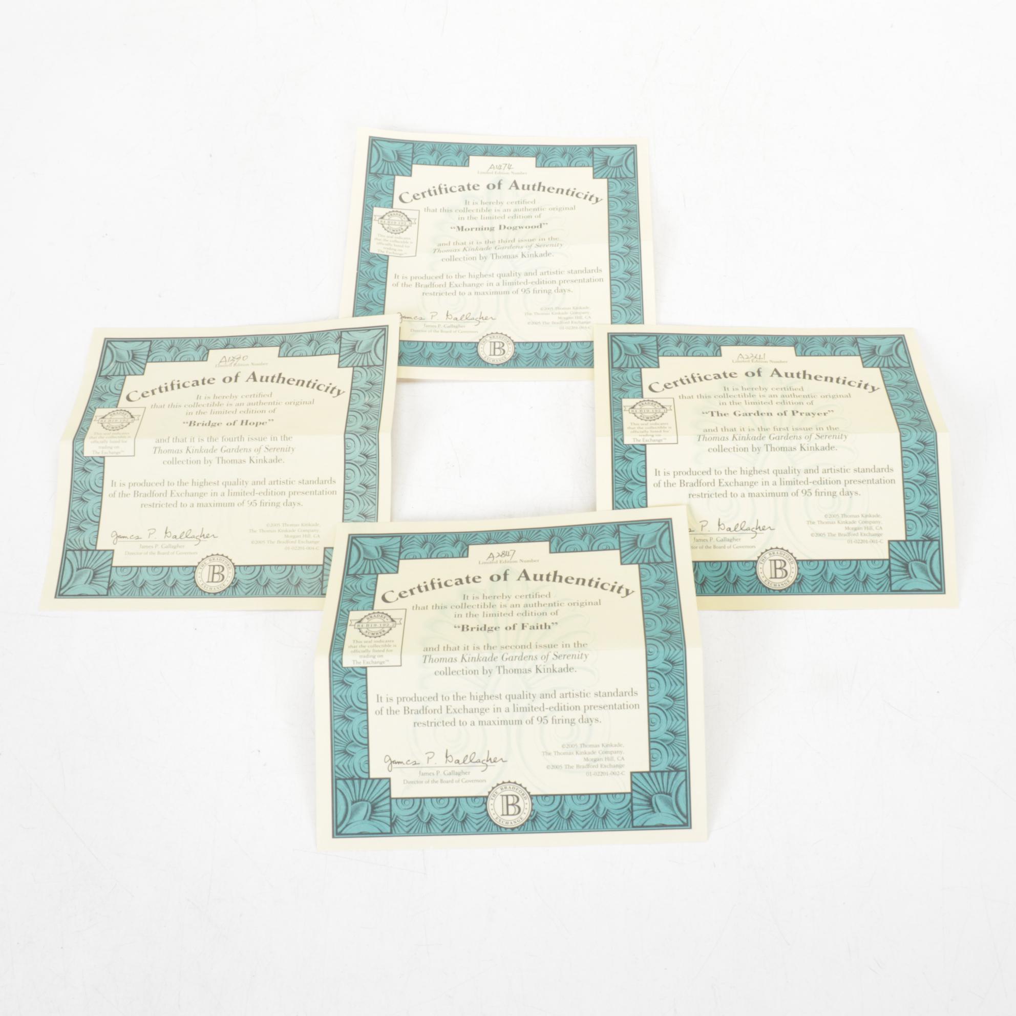 Floral Metal Wall Hanging with Four Thomas Kinkade Hummingbird Plaques