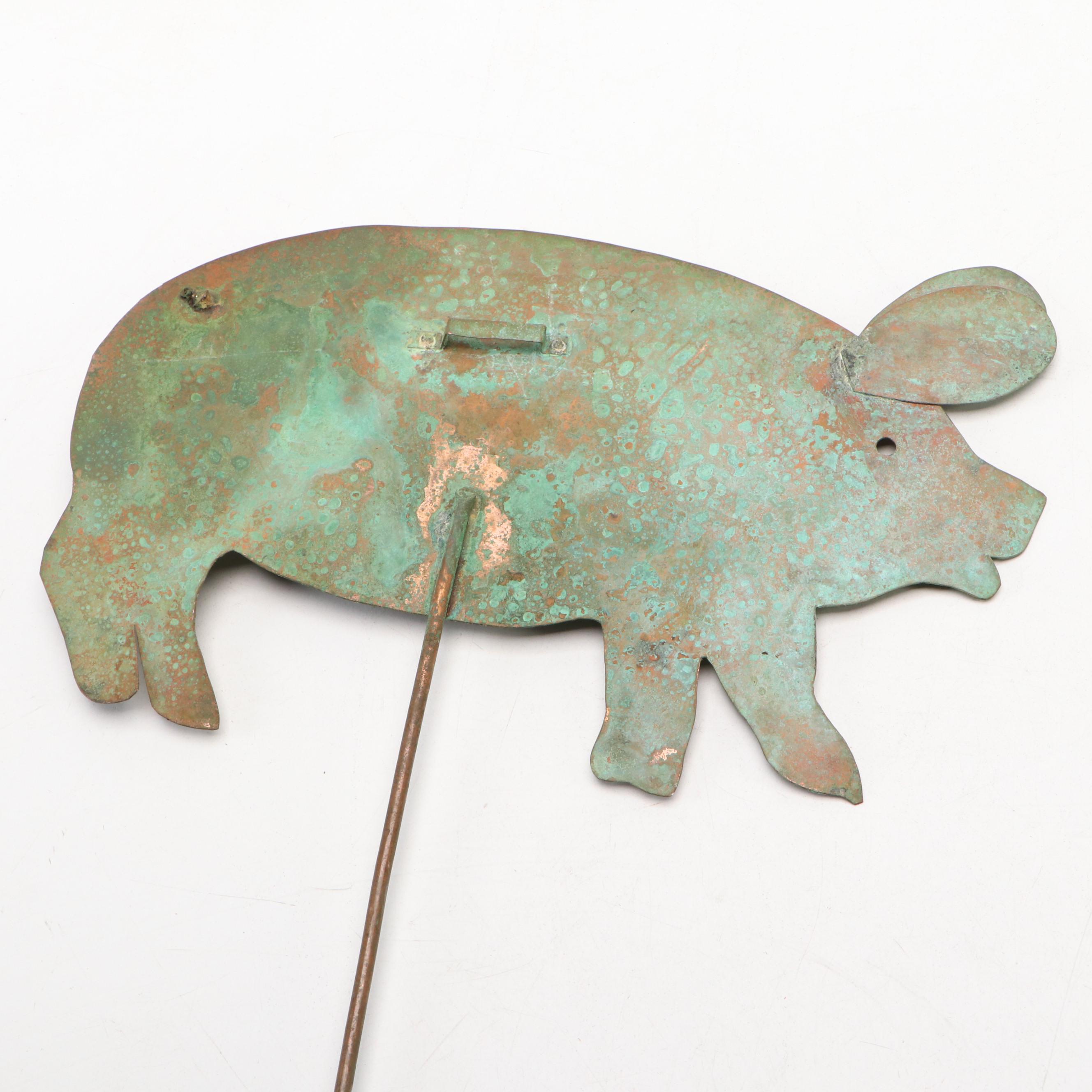 Painted Wooden Stave Bucket with Carved Wood Frame and Other Décor