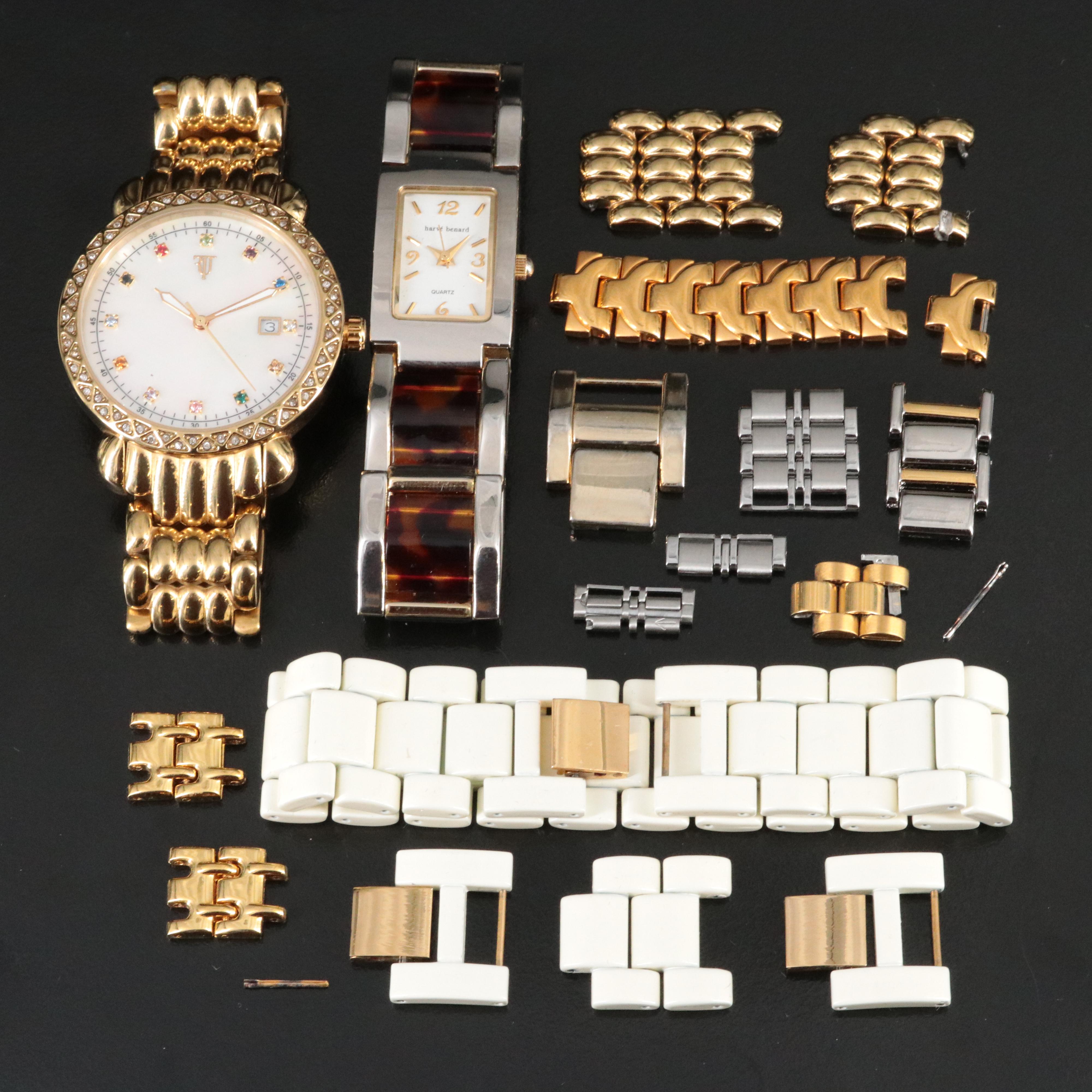 Quartz Watches, Bracelets and Links Featuring harvé  Benard