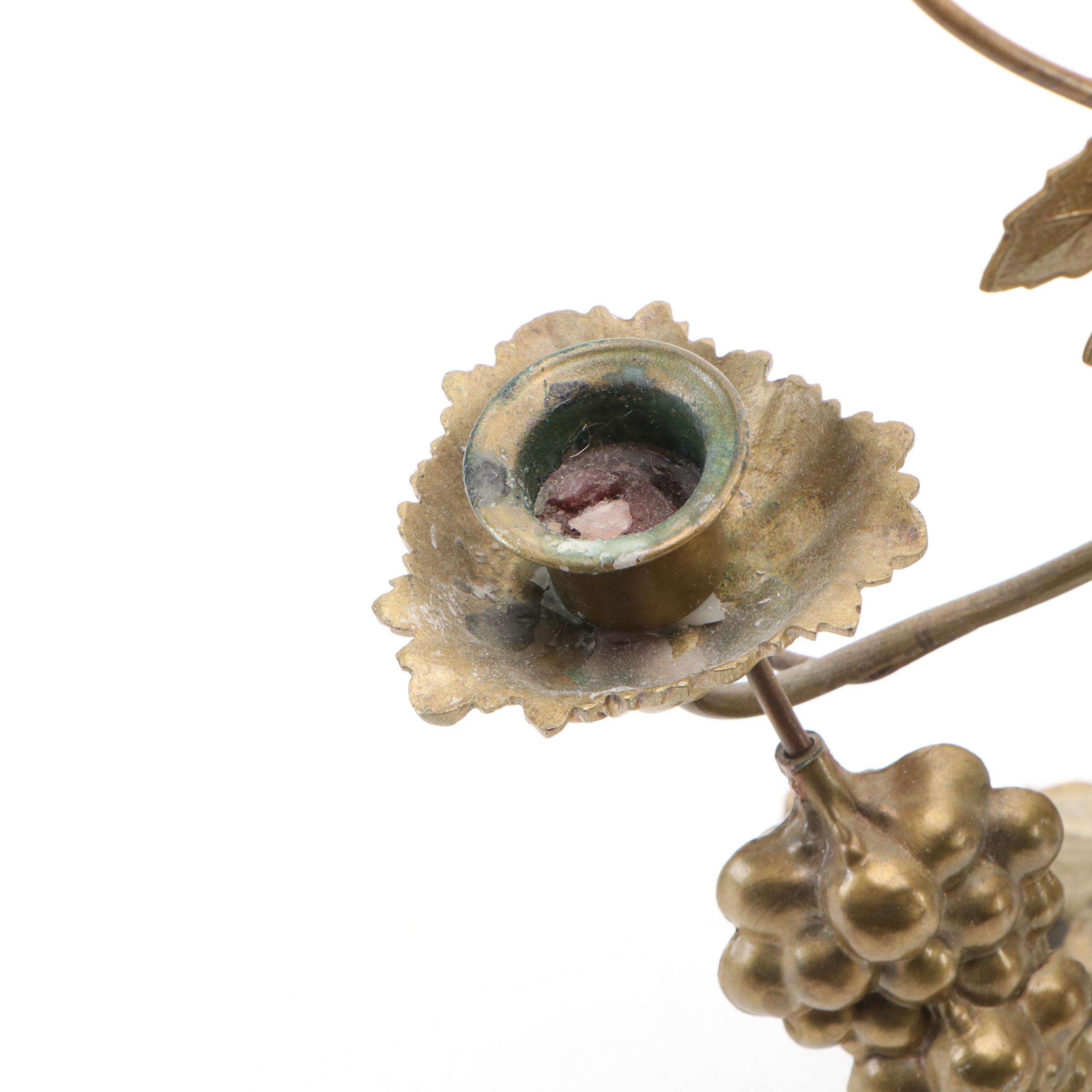 Pair of Brass Altar Candelabras