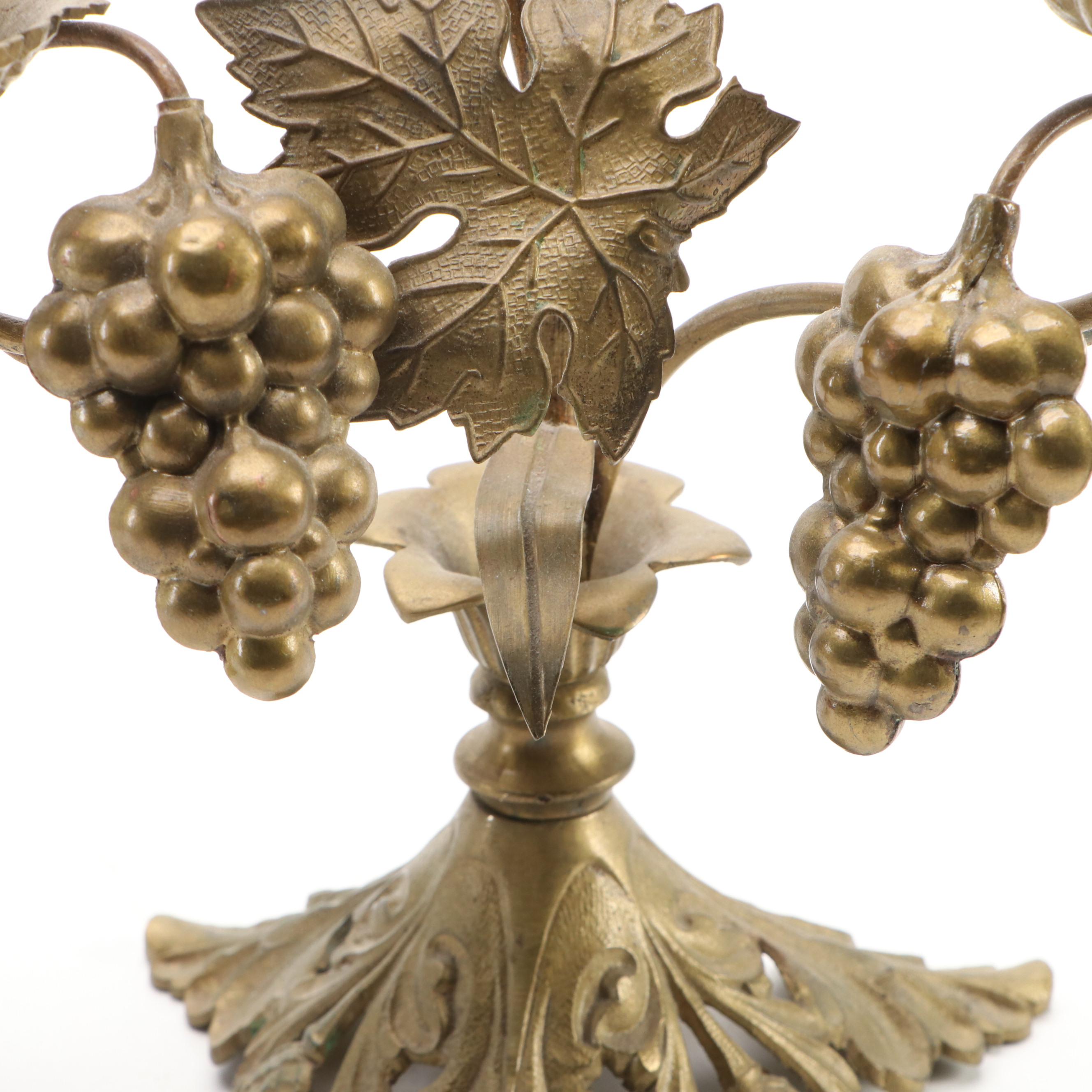 Pair of Brass Altar Candelabras