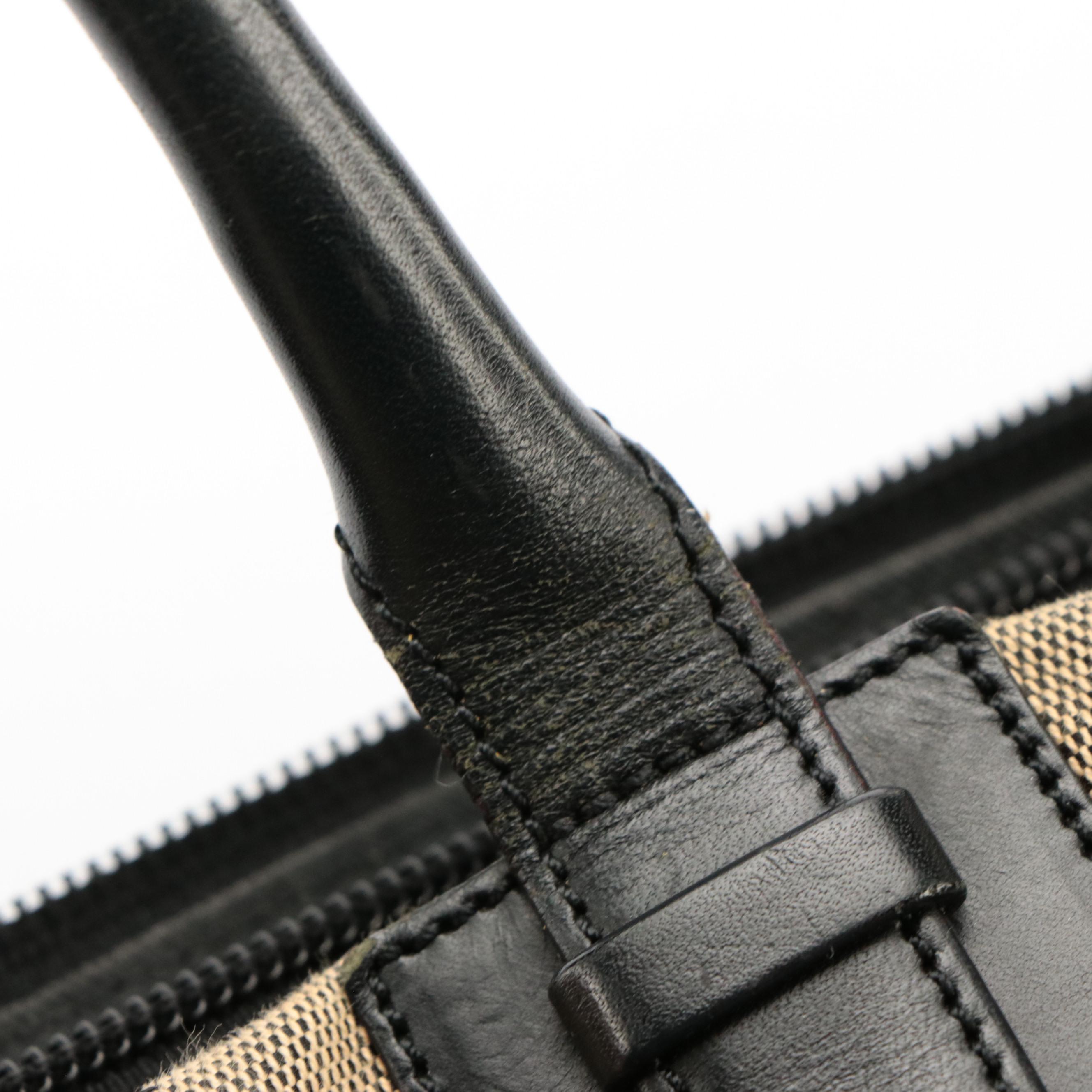 Loewe Double Front Pocket Shoulder Bag in Anagram Canvas and Leather Trim