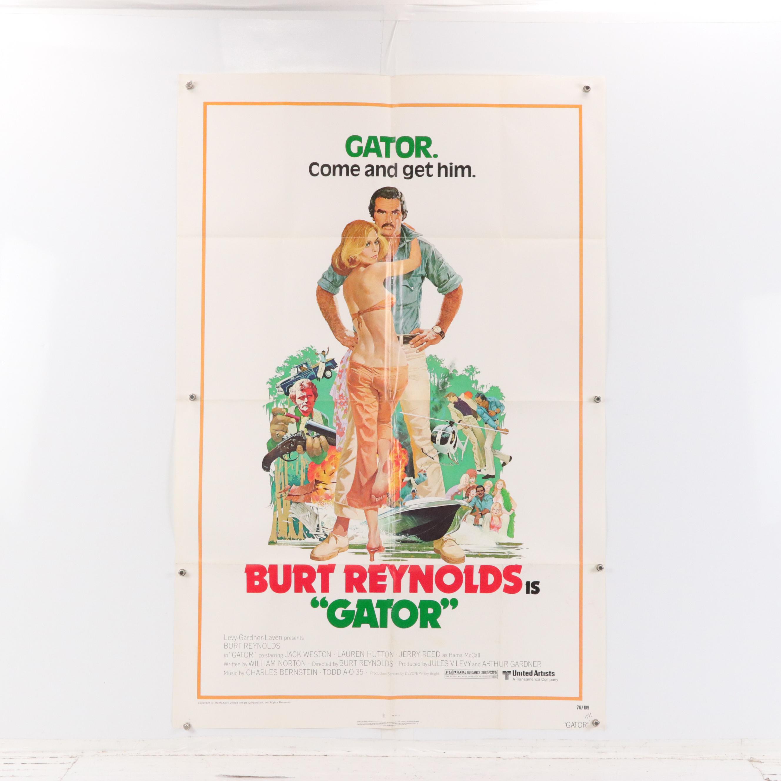 Burt Reynolds Offset Lithograph Movie Posters Including "Gator" and More