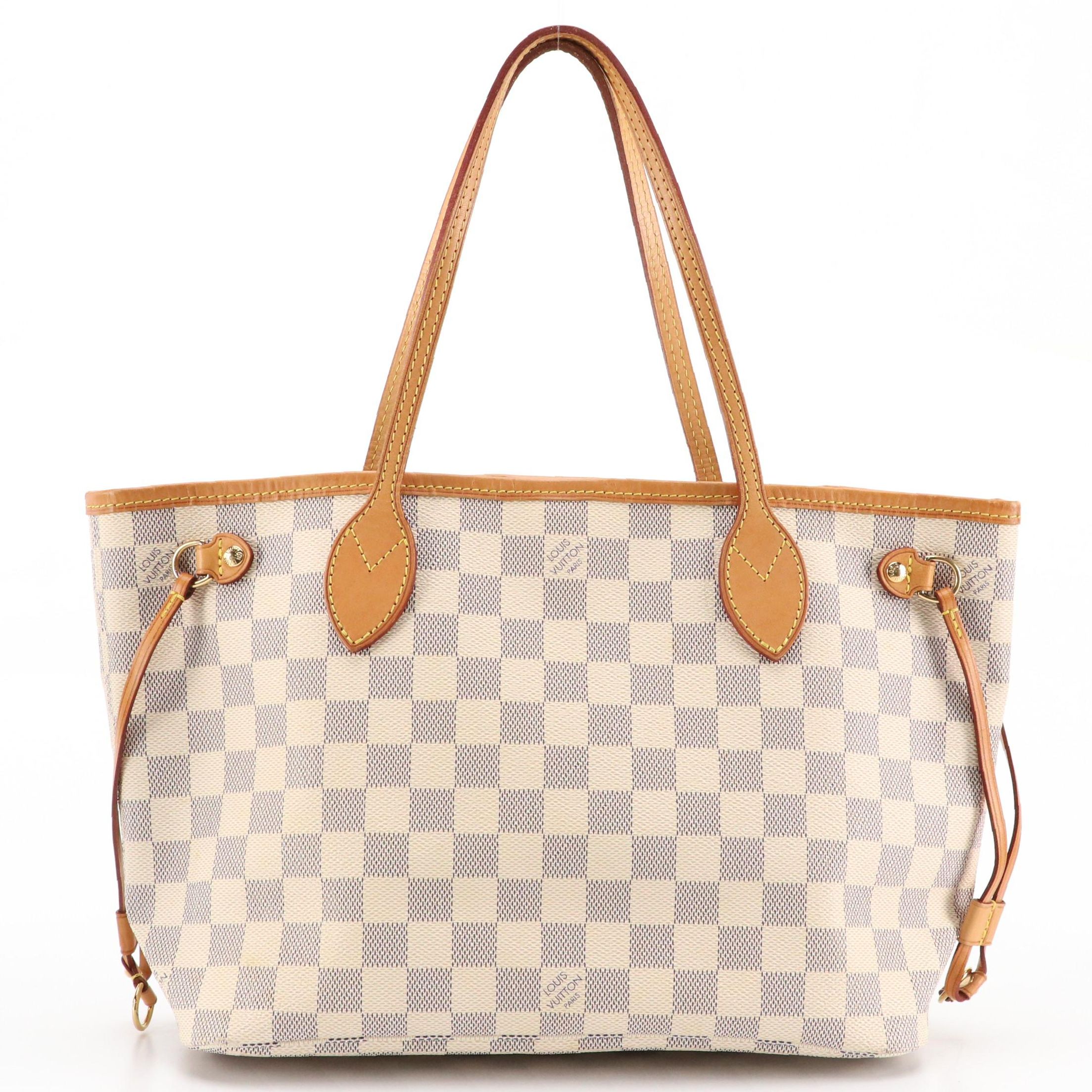 Louis Vuitton Neverfull PM Tote in Damier Azur