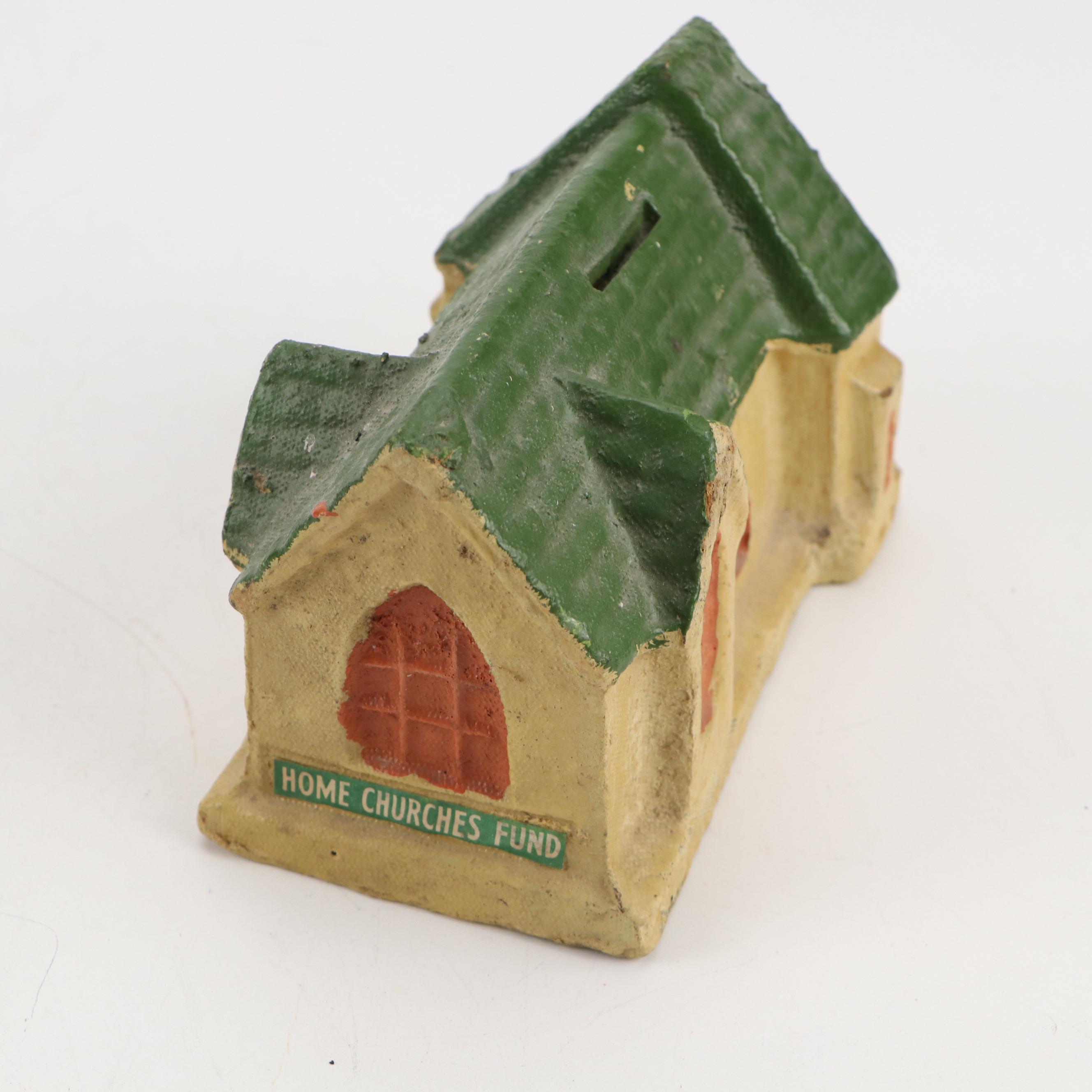 Congregational and Other Church Fund Papier-Mâché Coin Banks