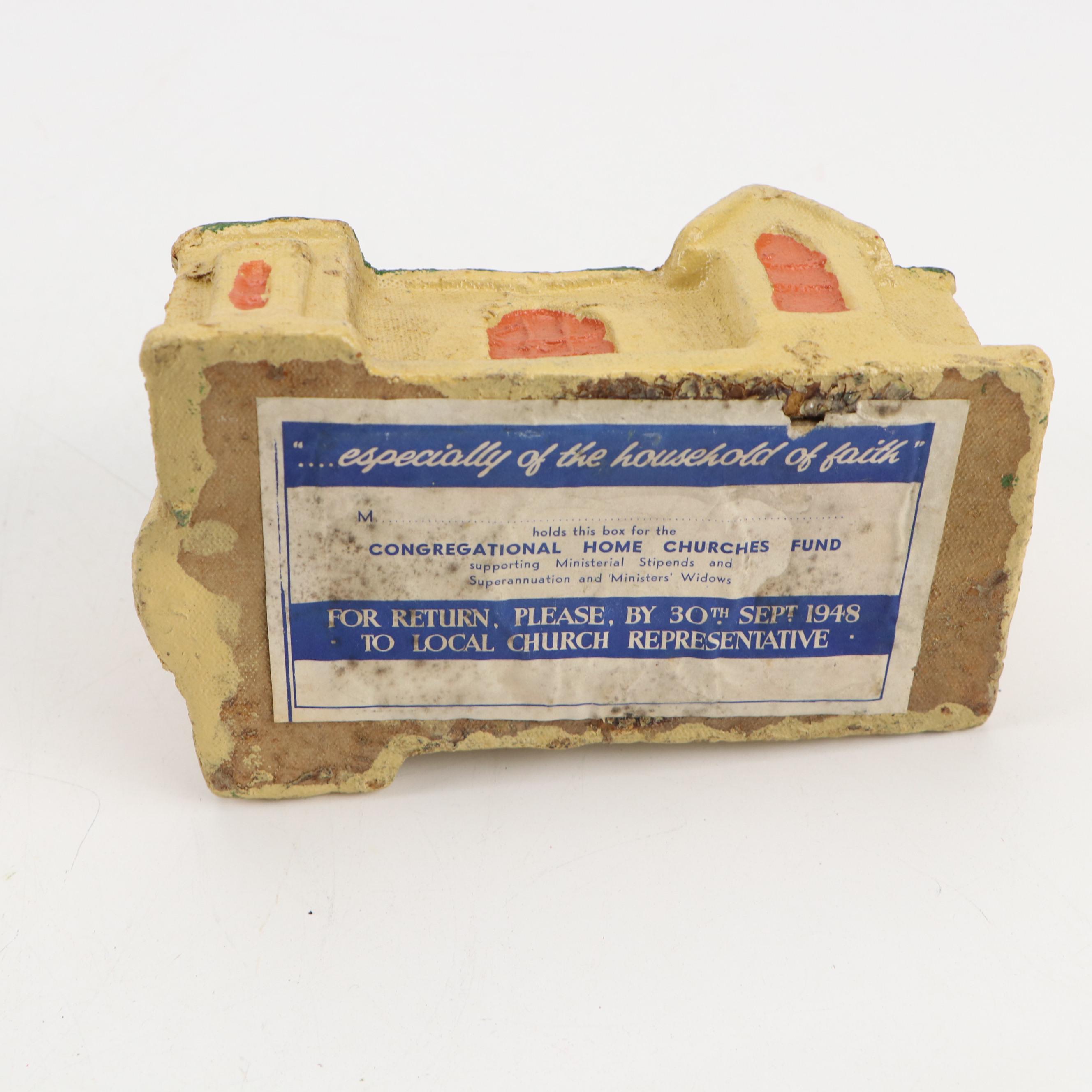 Congregational and Other Church Fund Papier-Mâché Coin Banks