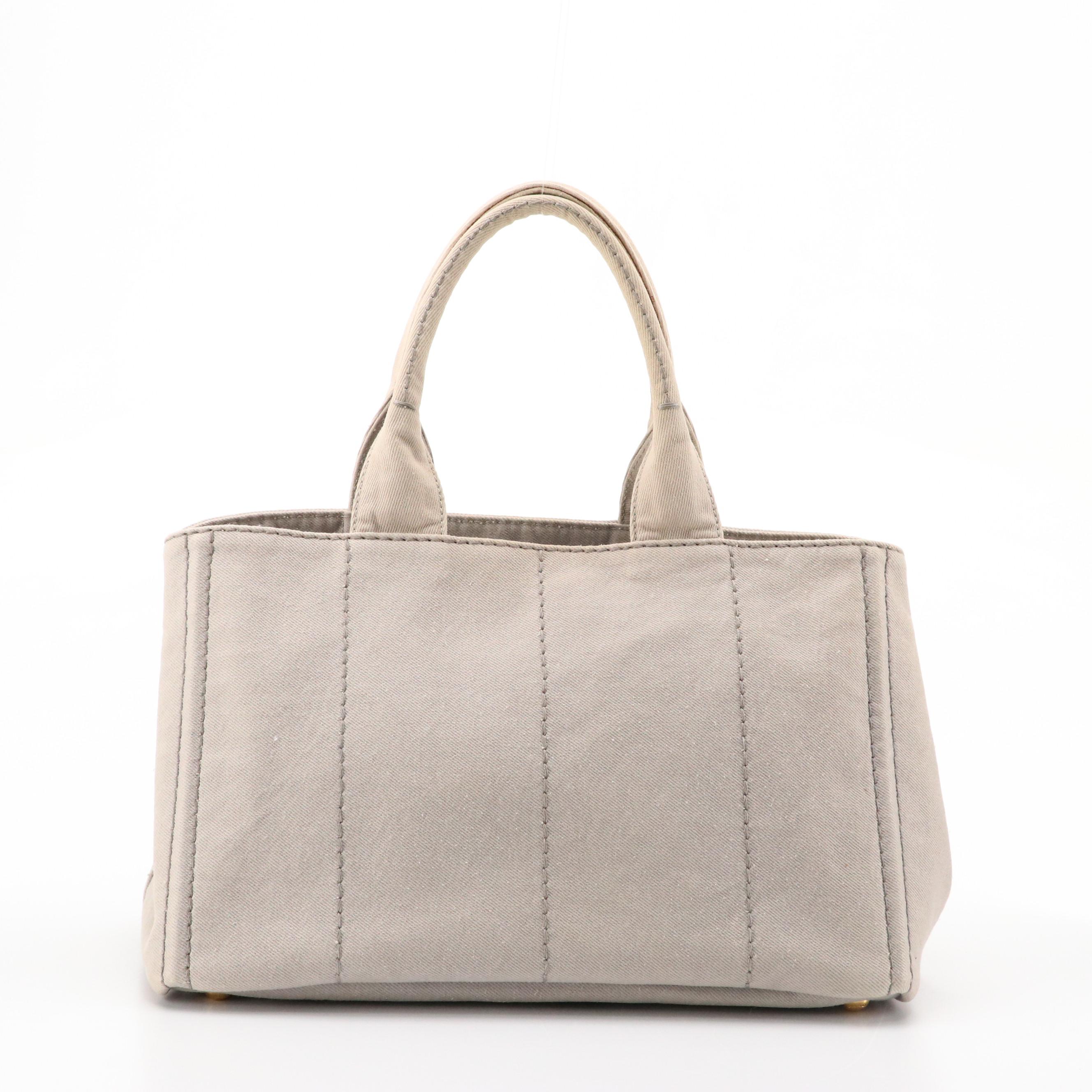 Prada Canapa Logo Canvas Tote Bag