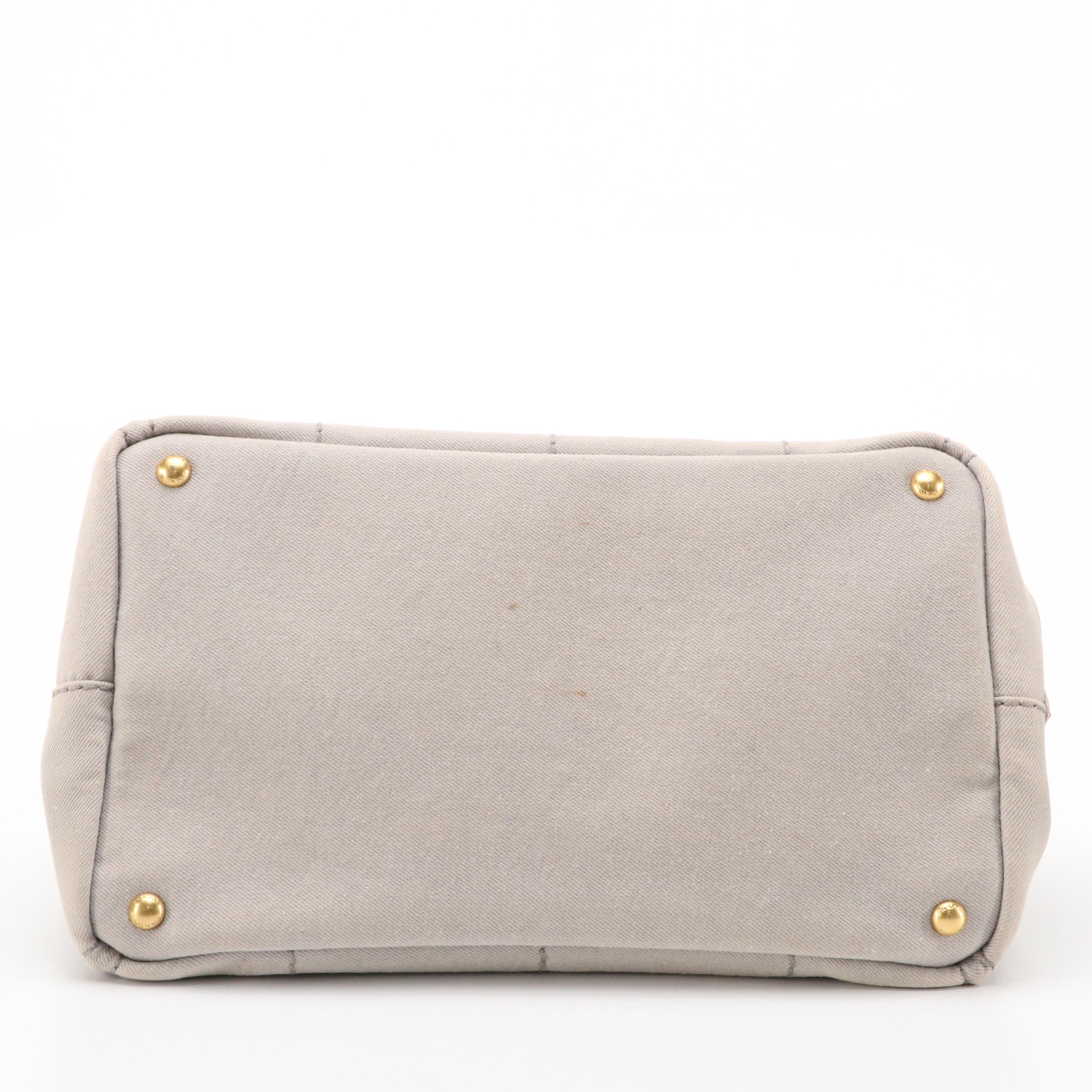 Prada Canapa Logo Canvas Tote Bag