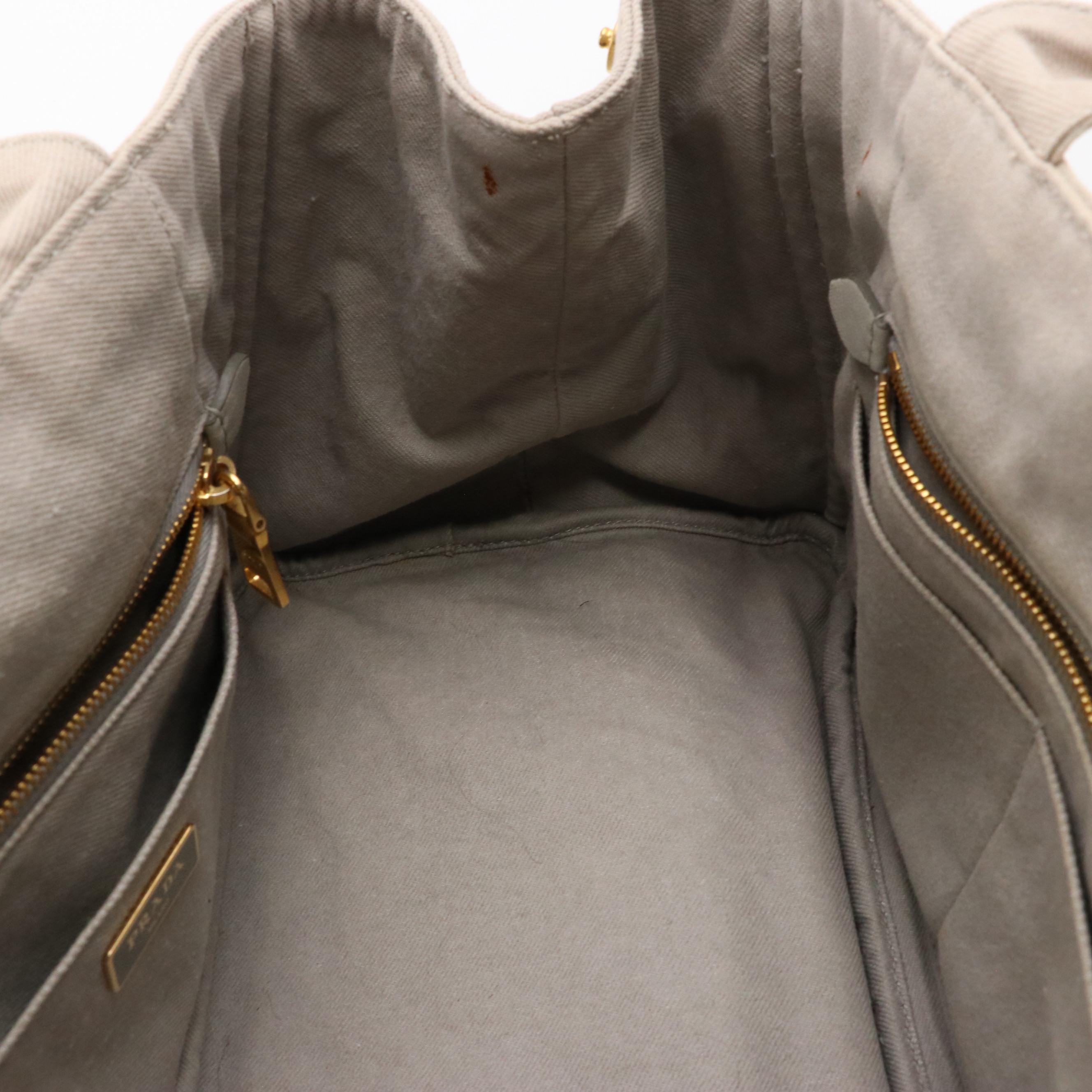 Prada Canapa Logo Canvas Tote Bag