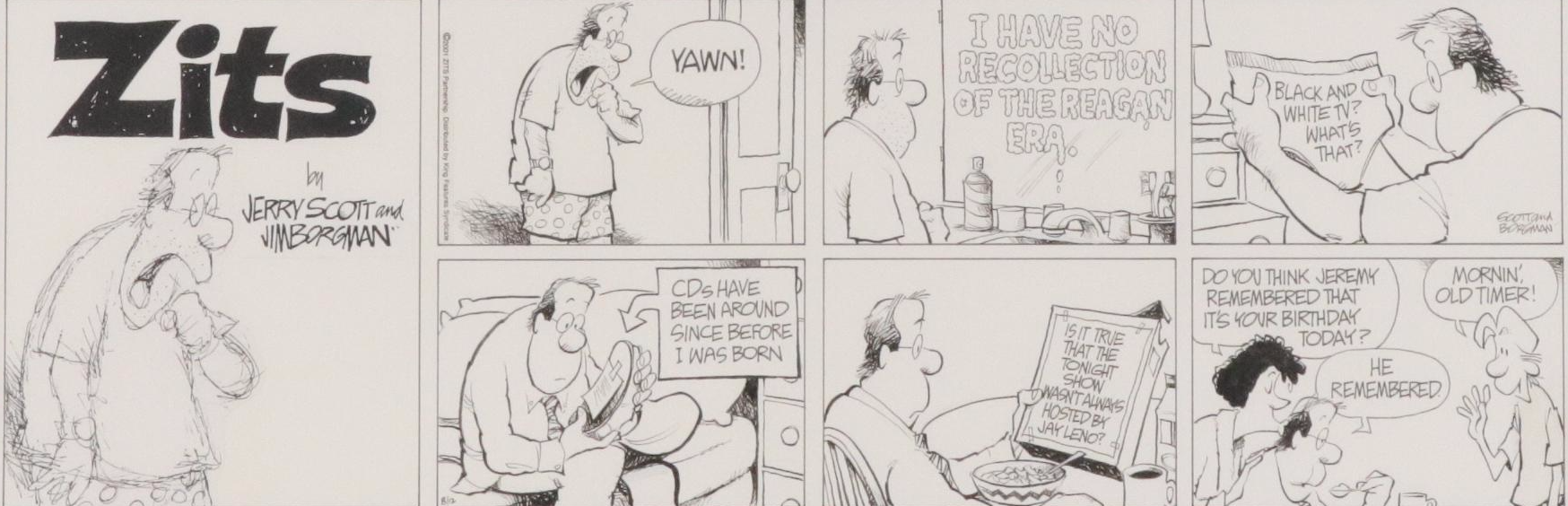 "Zits" Ink Comic Strip by Jerry Scott and Jim Borgman, 2001