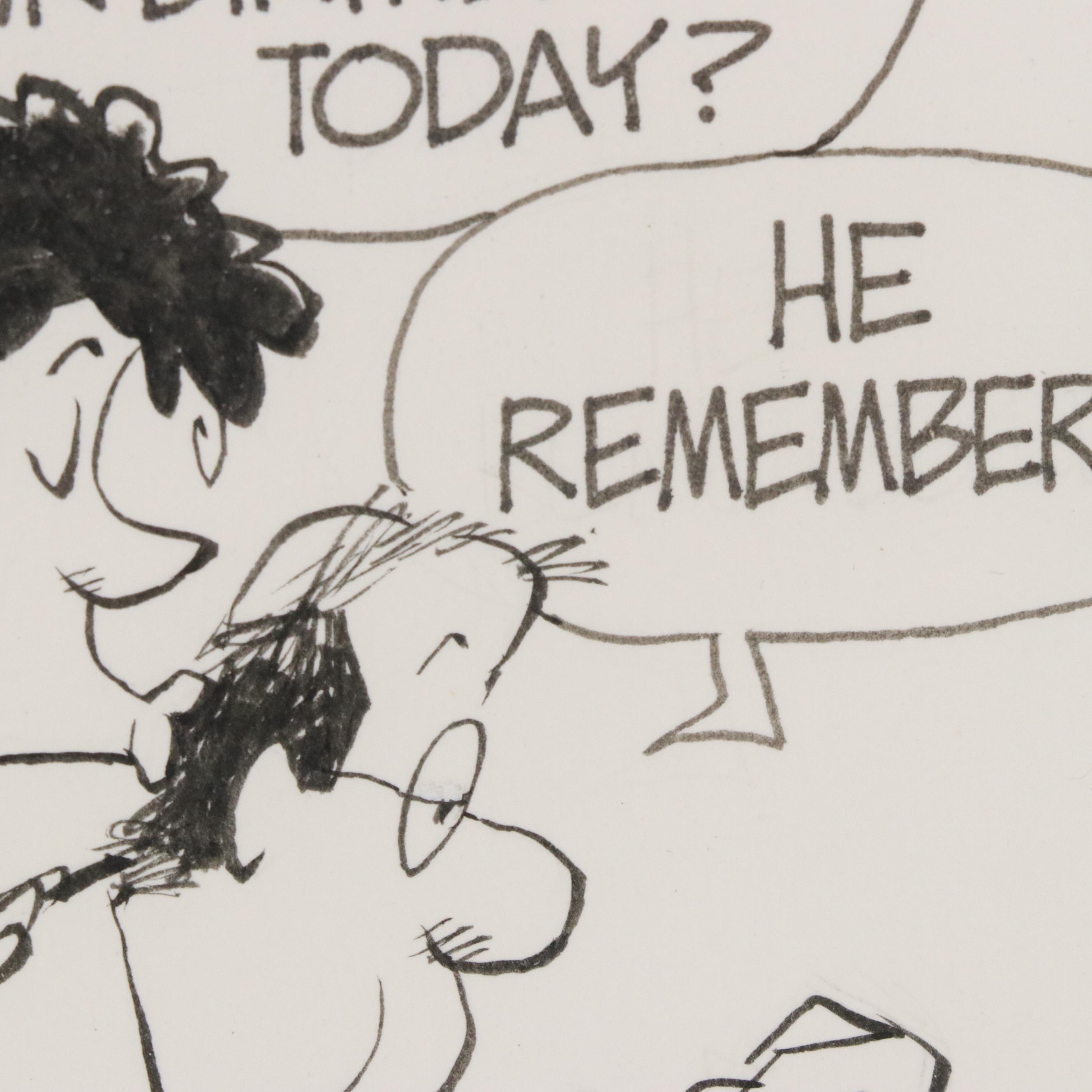 "Zits" Ink Comic Strip by Jerry Scott and Jim Borgman, 2001