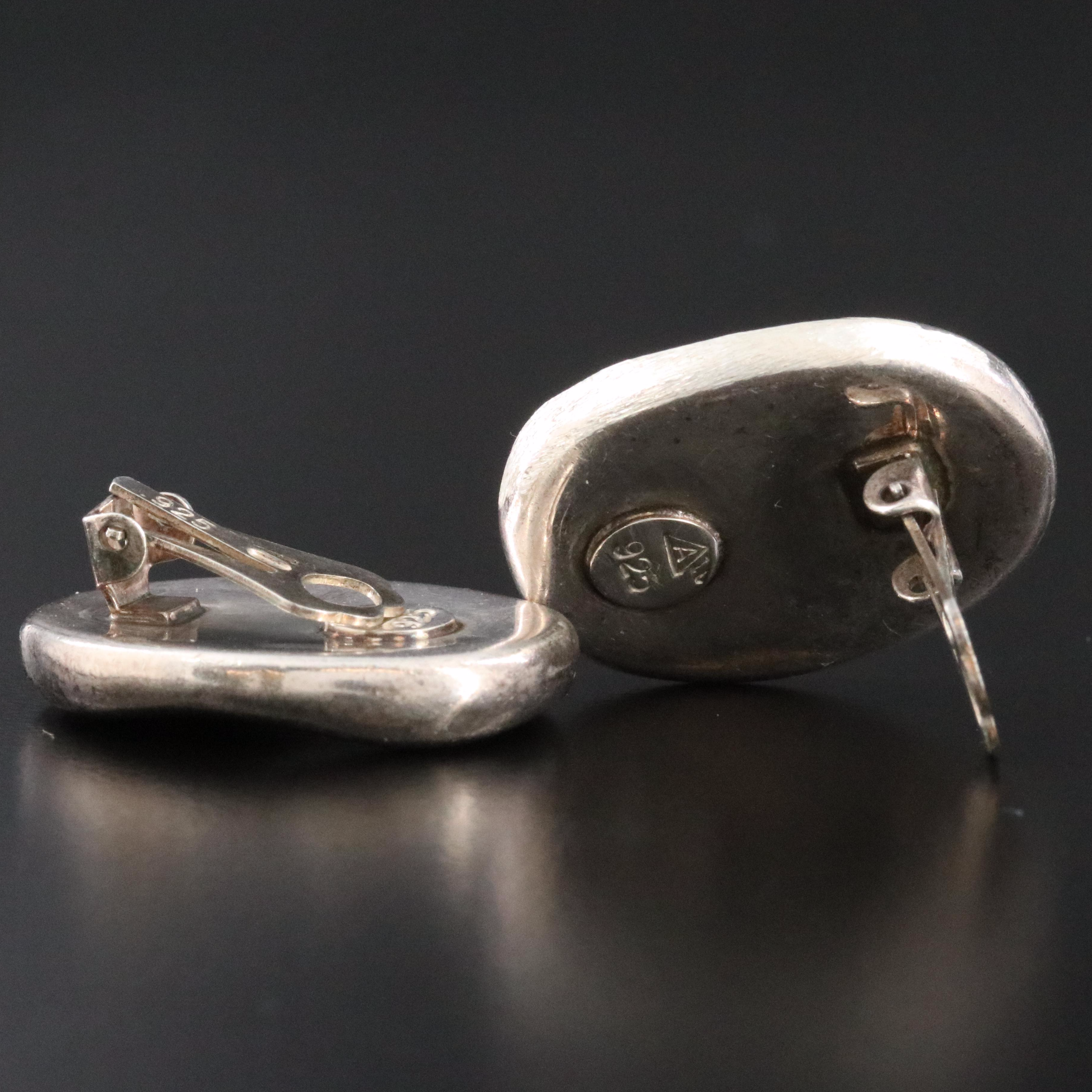 Sterling Button Earrings