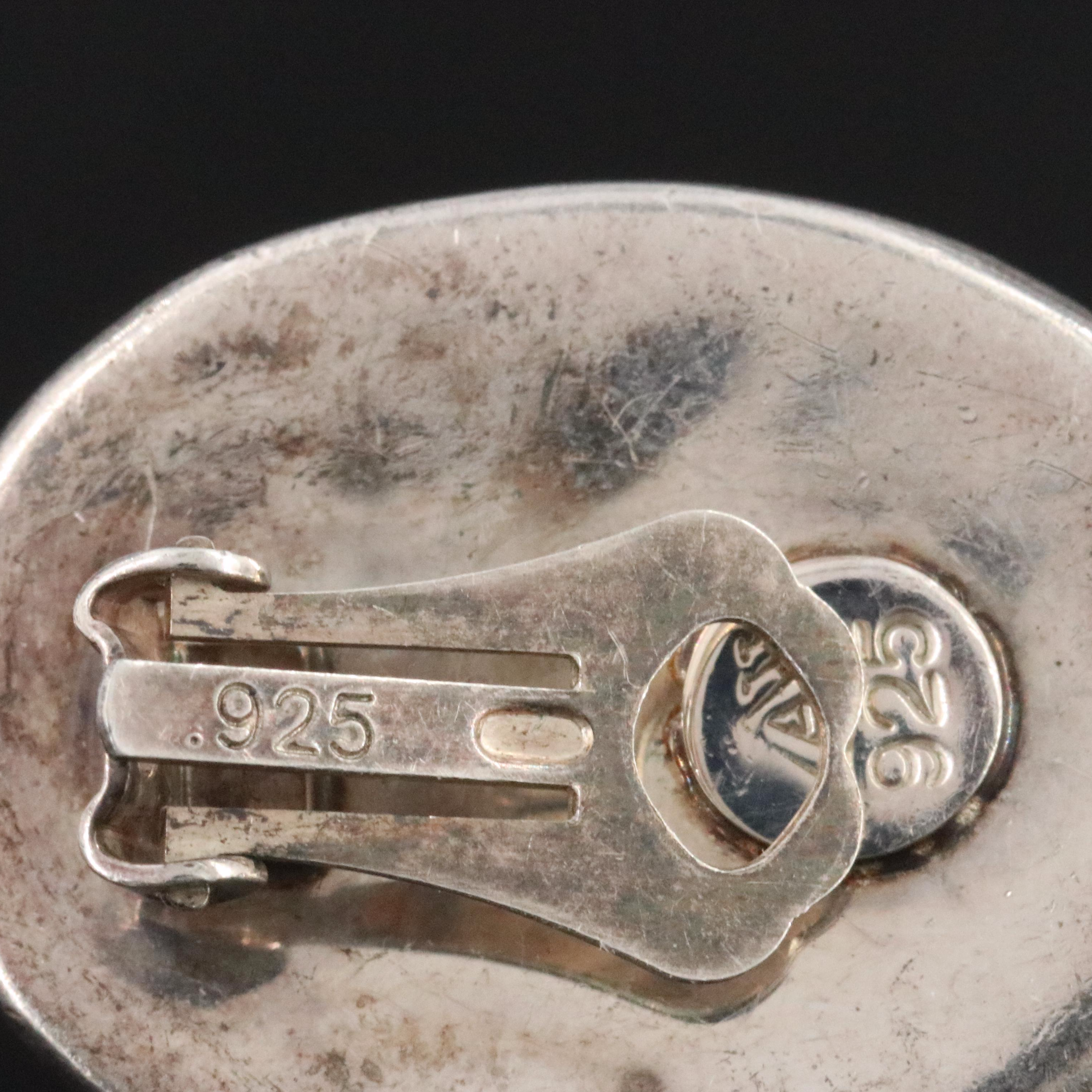 Sterling Button Earrings