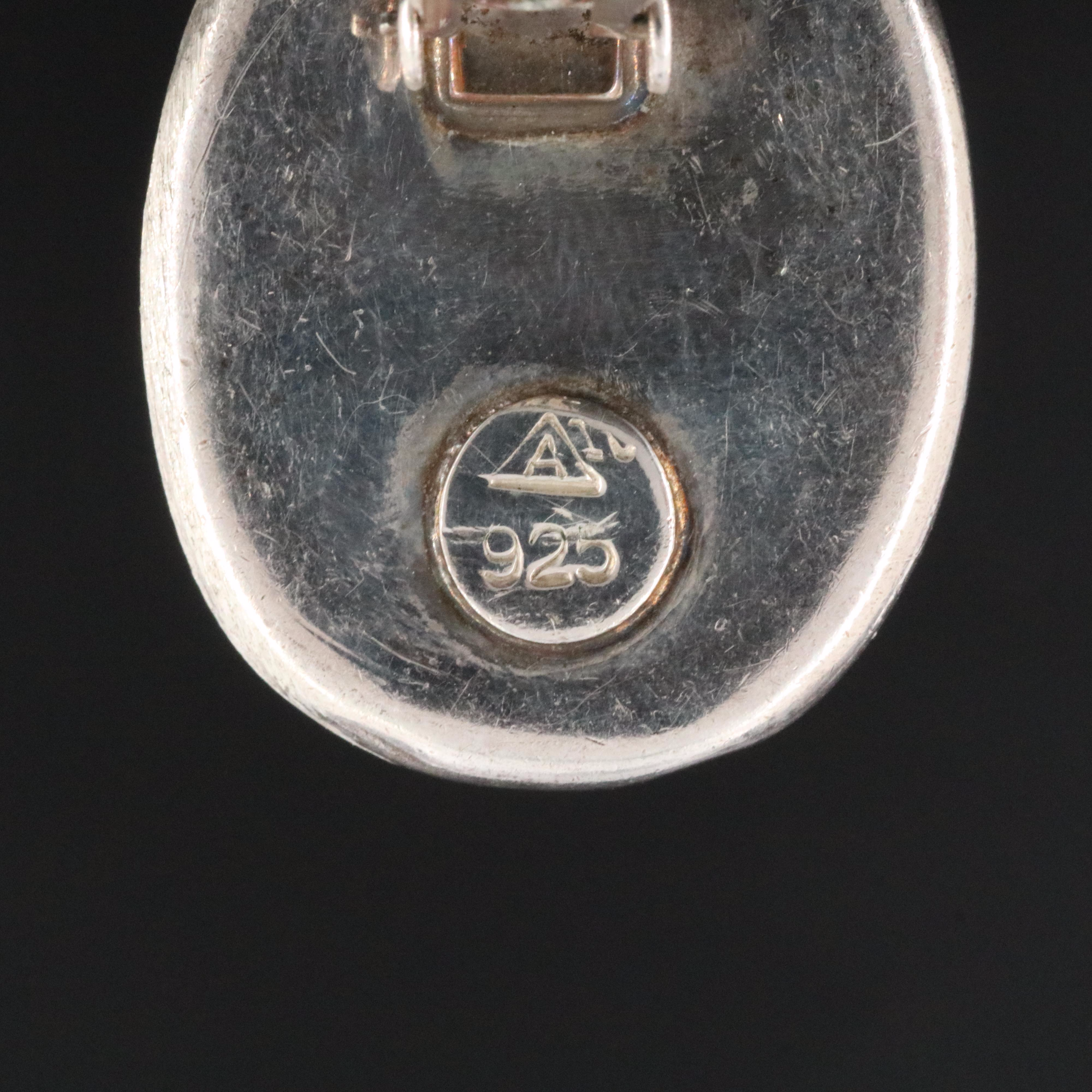 Sterling Button Earrings