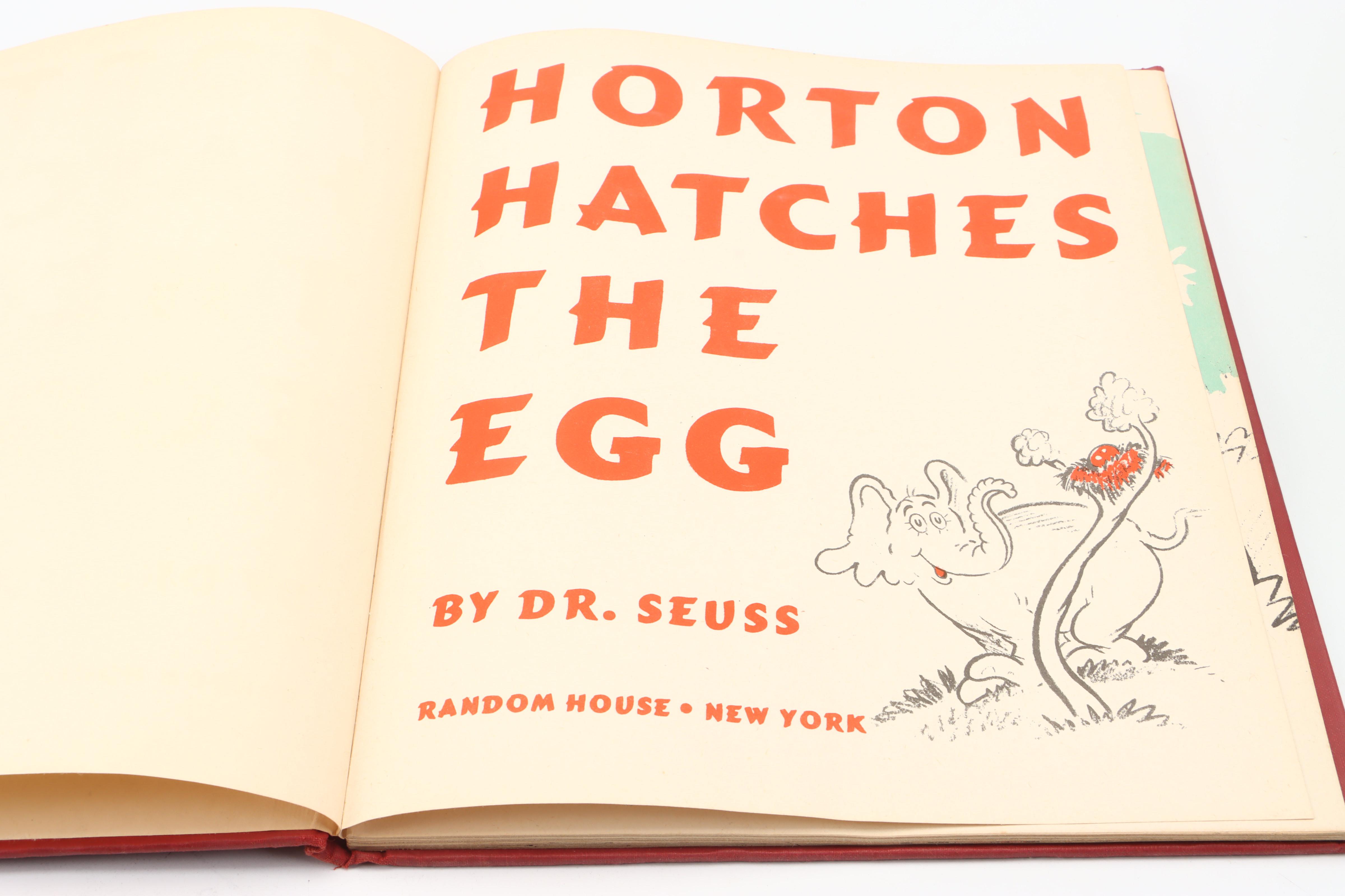 Fifth Printing "Horton Hatches the Egg" by Dr. Seuss and More Books