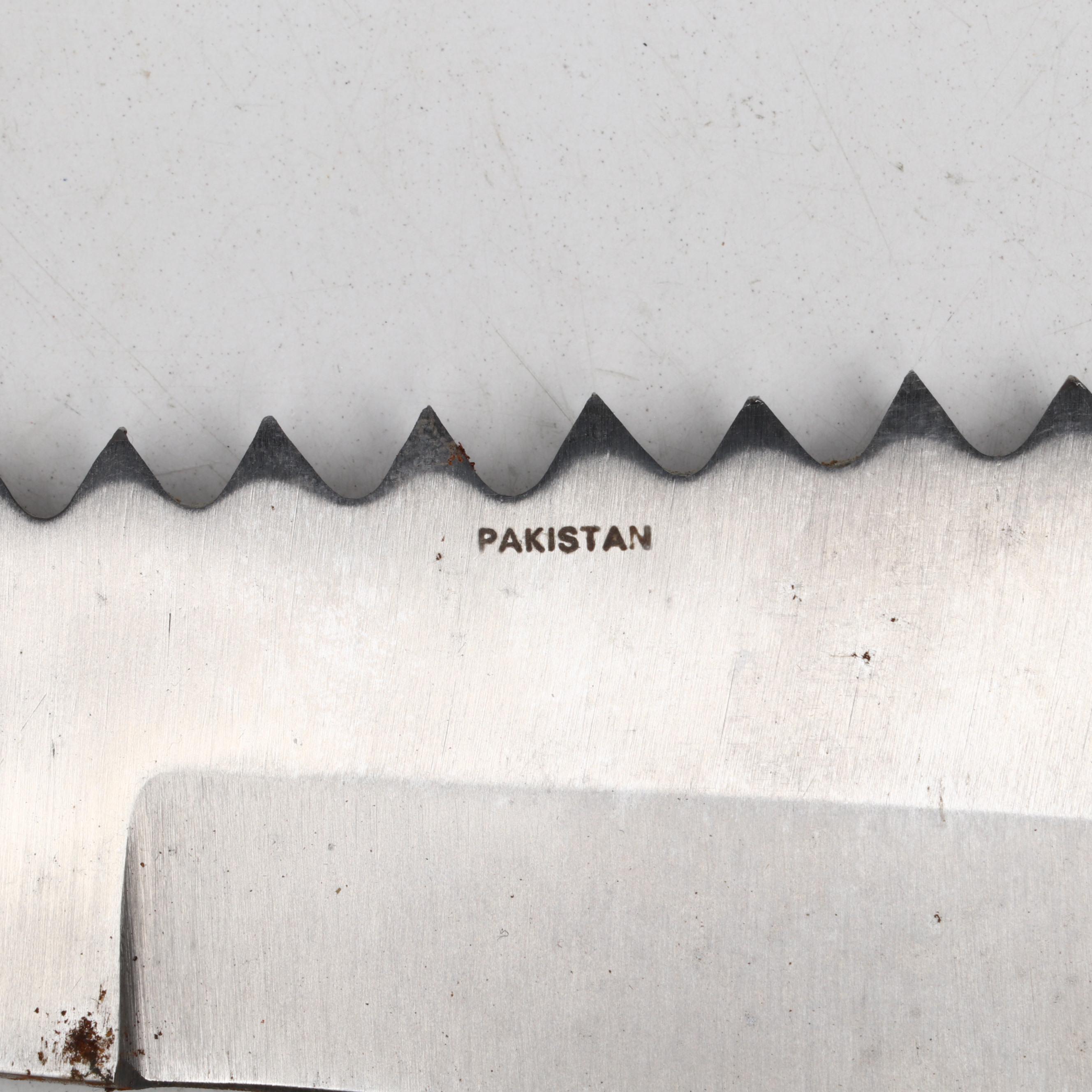 Chipaway Cutlery Metal Handled Bowie Knife with Leather Case