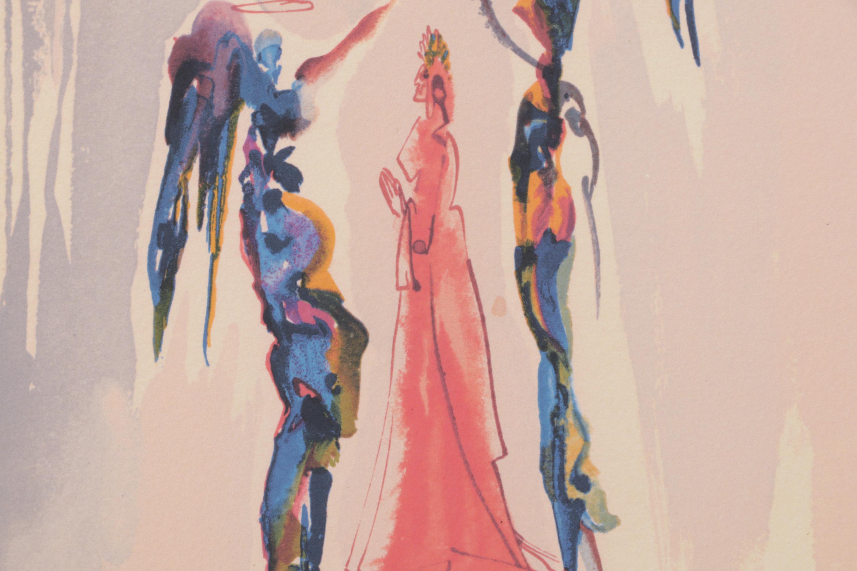 Giclée after Salvador Dalí Divine Comedy Woodblock Prints with Text