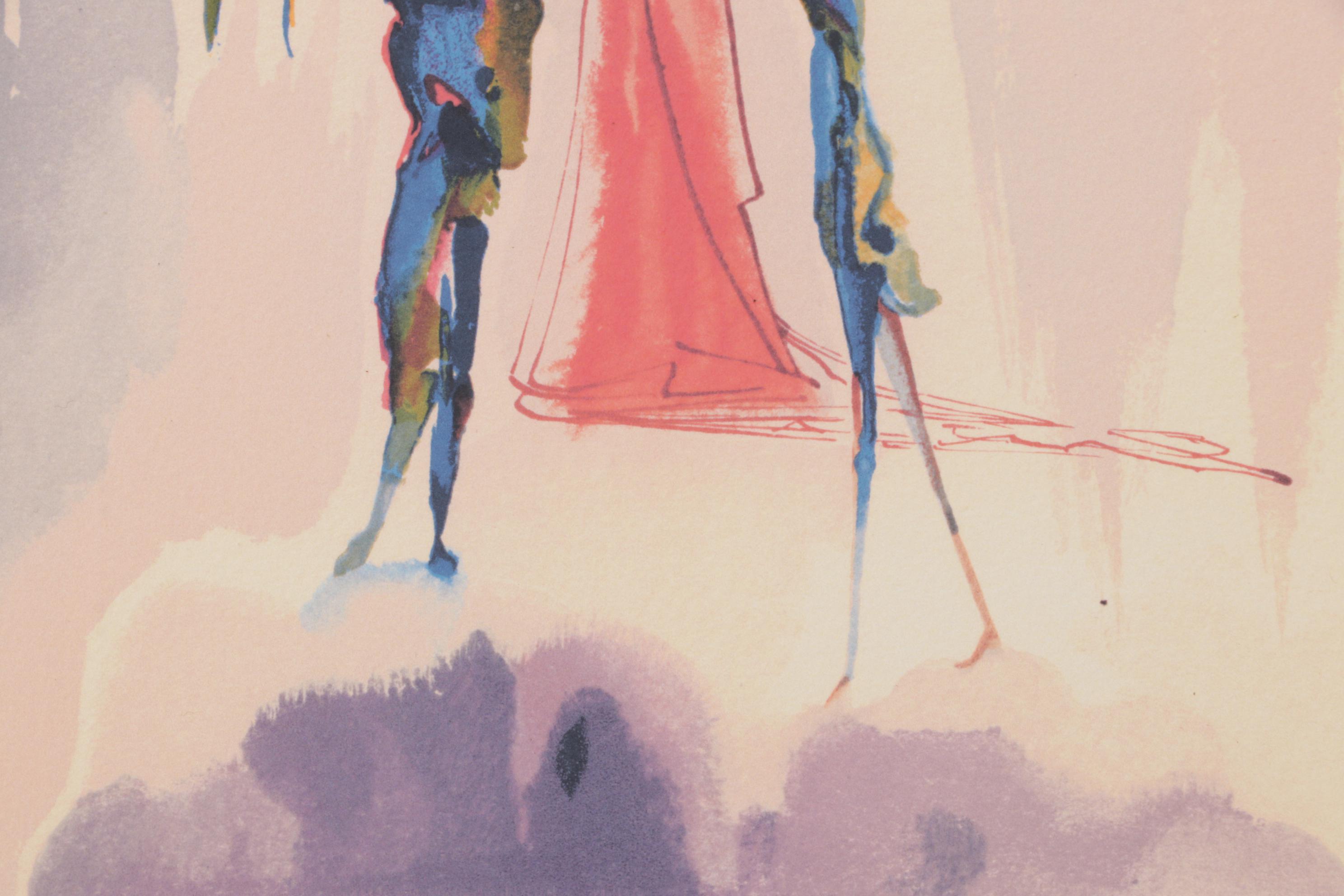 Giclée after Salvador Dalí Divine Comedy Woodblock Prints with Text