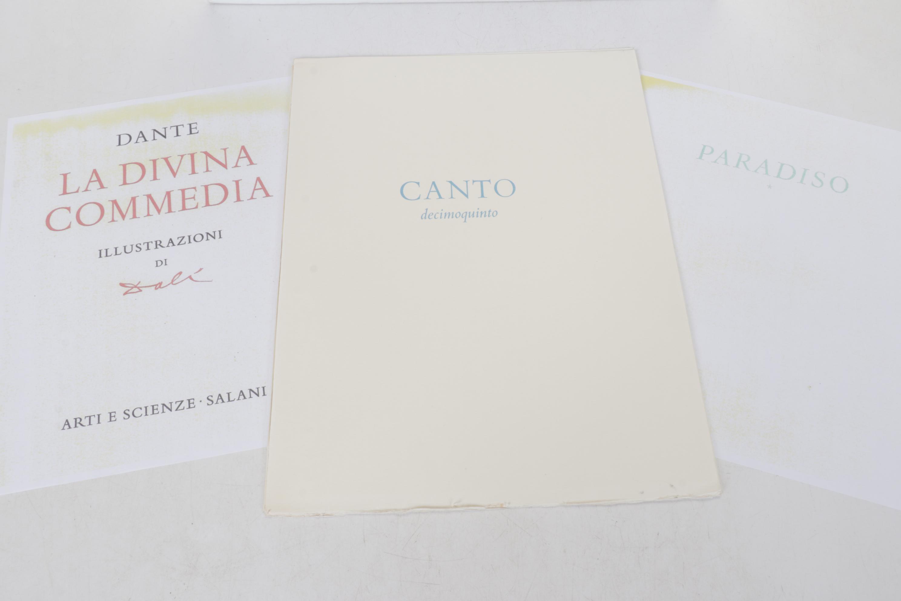 Giclée after Salvador Dalí Divine Comedy Woodblock Prints with Text