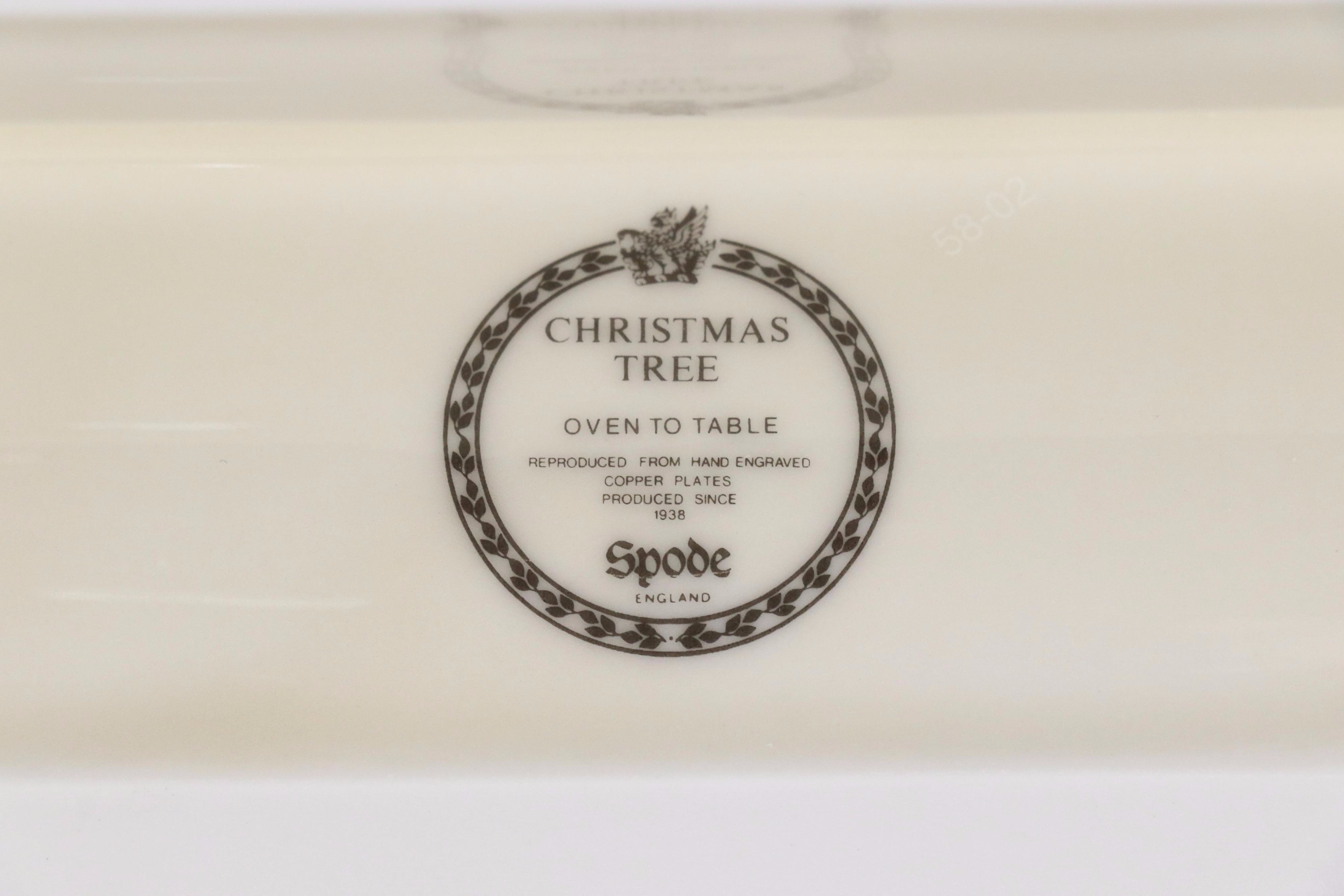 Spode "Christmas Tree" Porcelain, Glass, and Acrylic Seasonal Tableware
