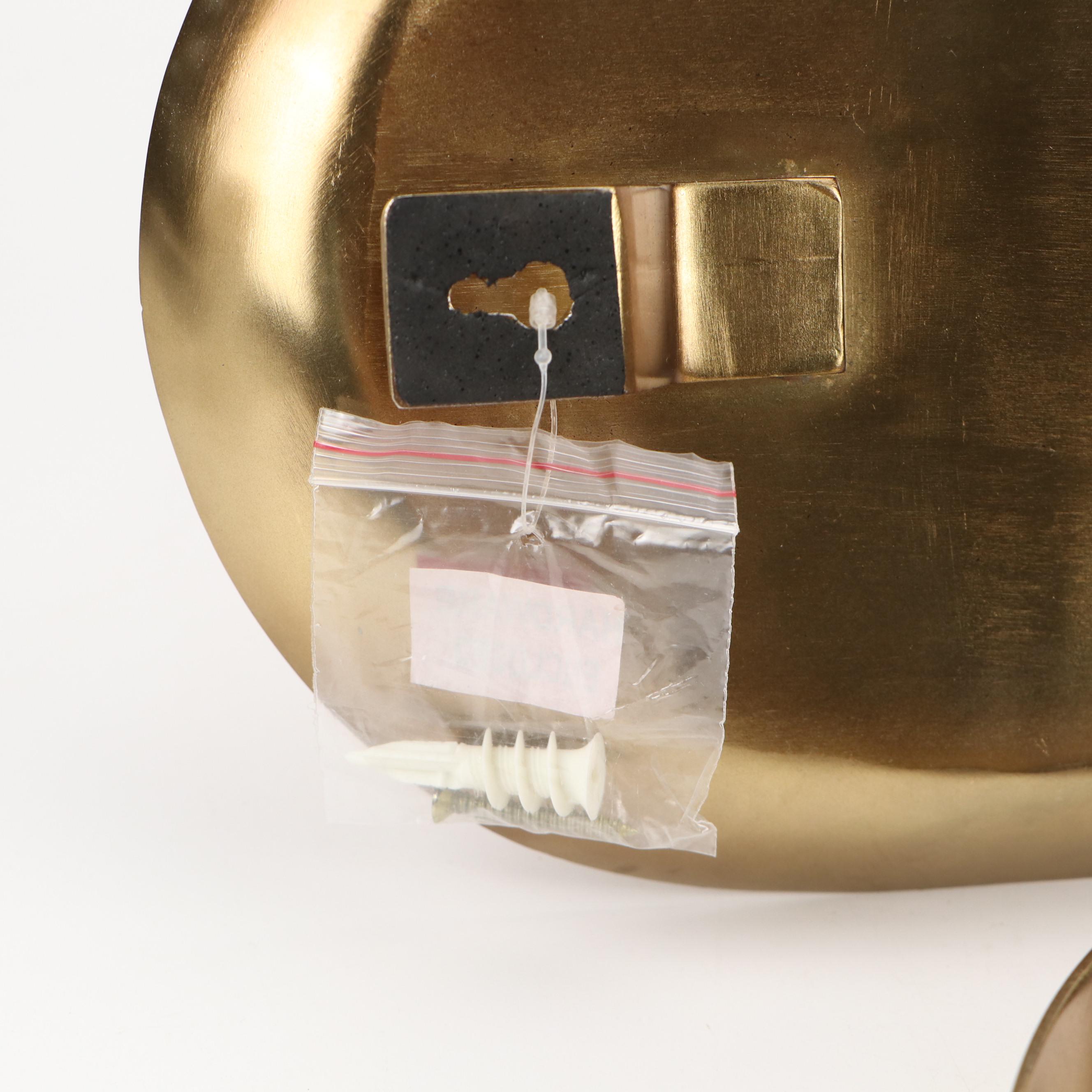 Contemporary Brushed Brass Wall Pillar Candle Sconces