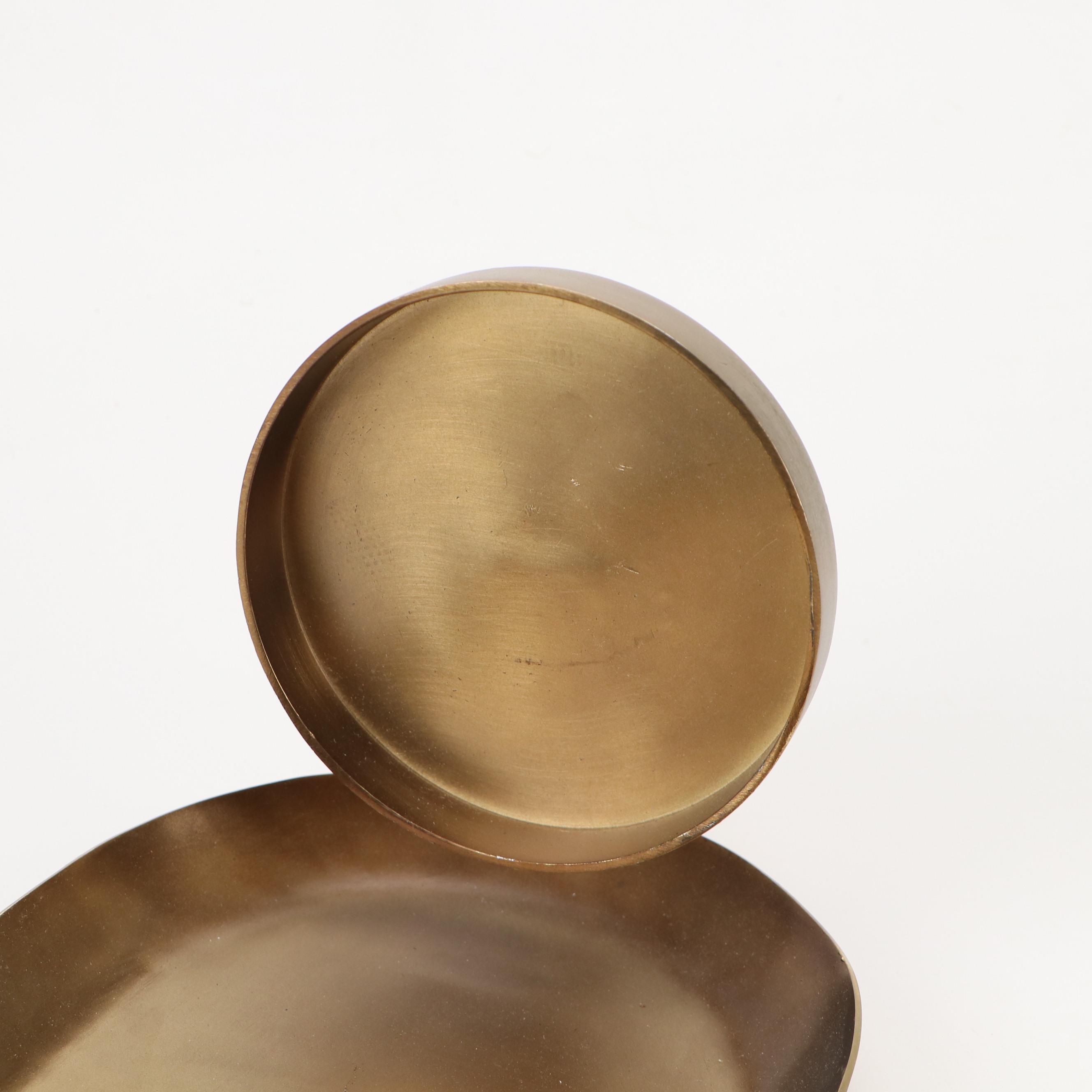 Contemporary Brushed Brass Wall Pillar Candle Sconces