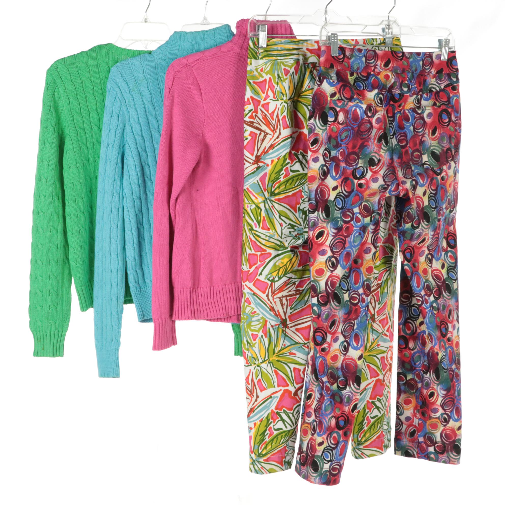 Ralph Lauren and Ralph Lauren Sport Cable Knit Sweaters and Slim-Station Pants