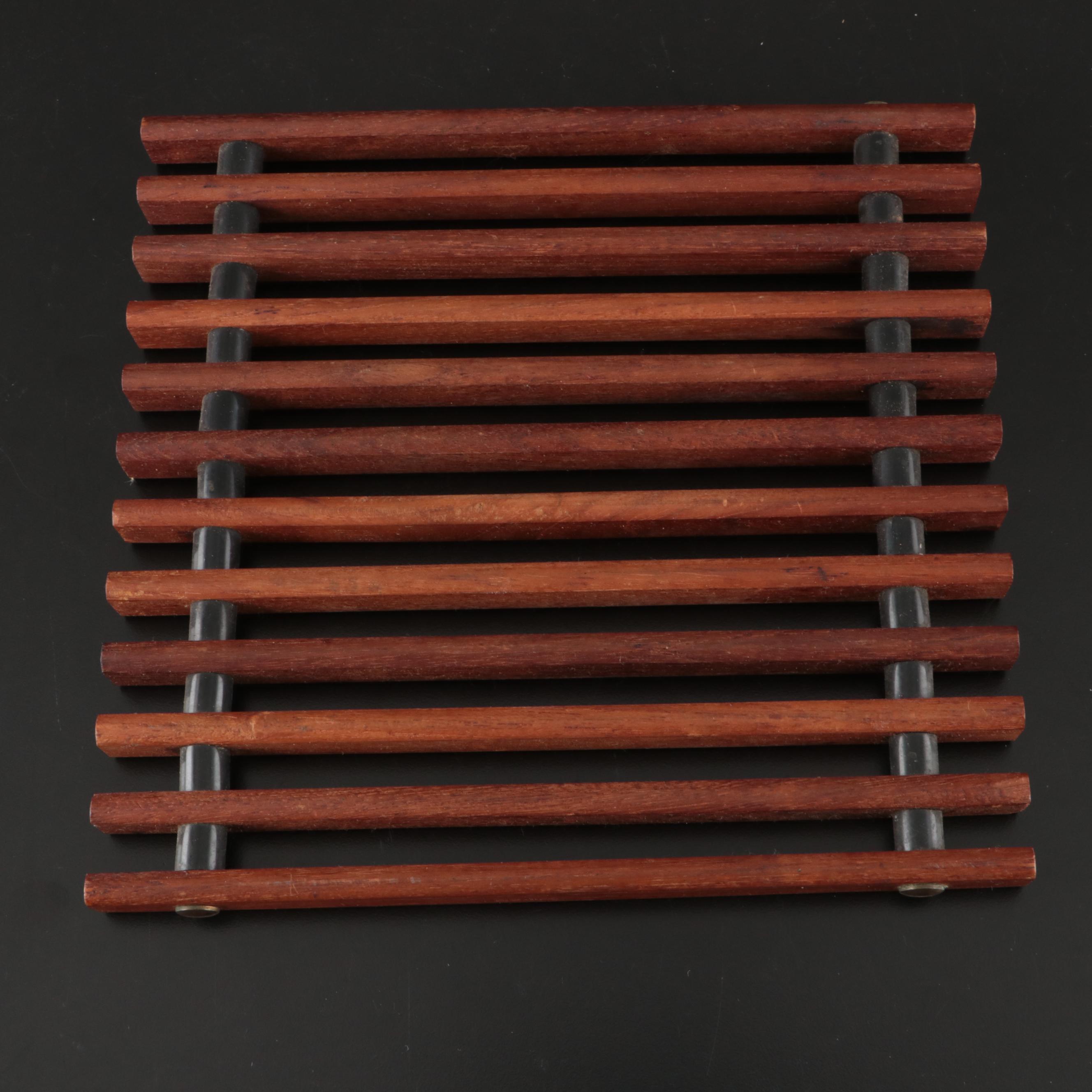 Dansk Teak Trivets and Totally Bamboo Trivet with Aluminum Trays and Others