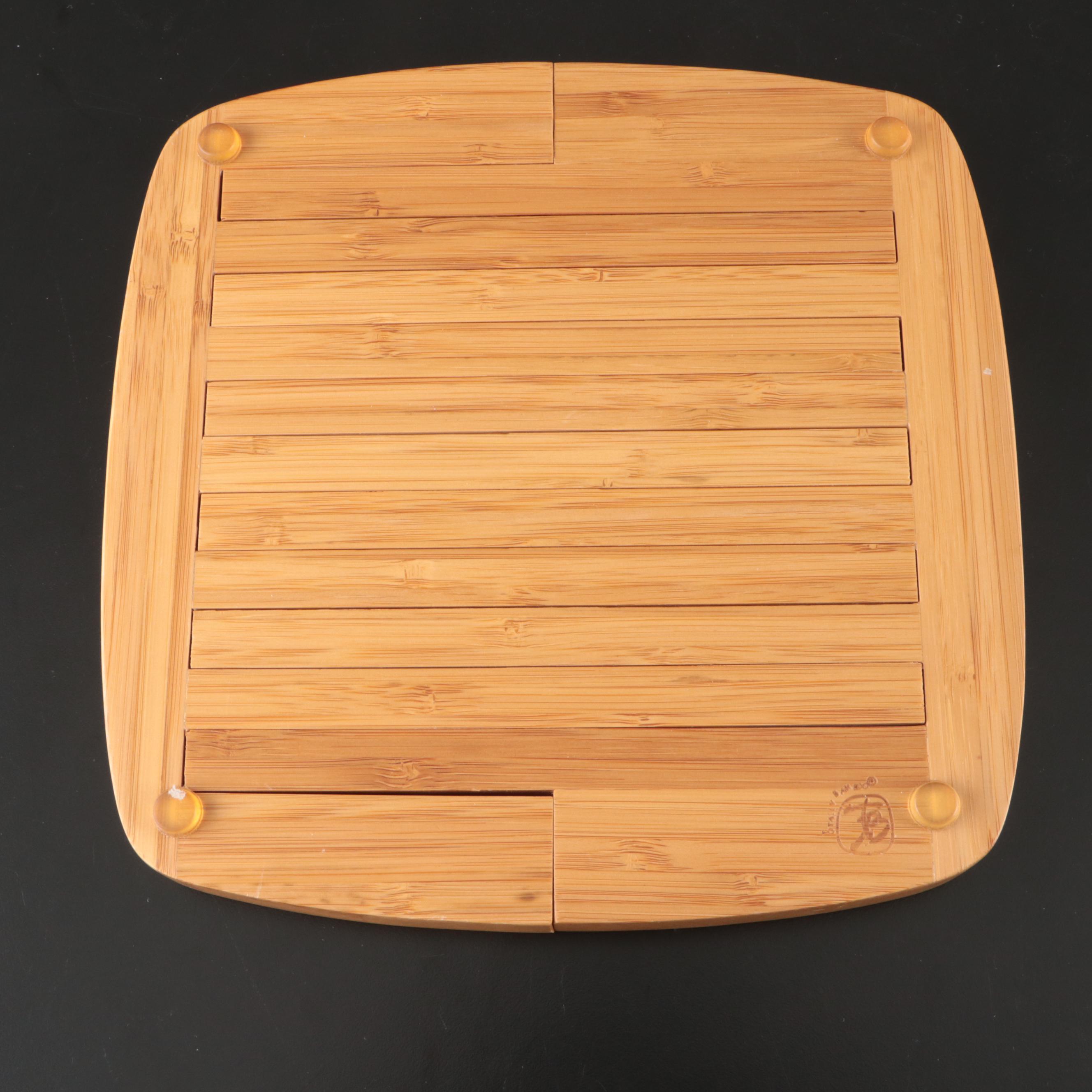 Dansk Teak Trivets and Totally Bamboo Trivet with Aluminum Trays and Others